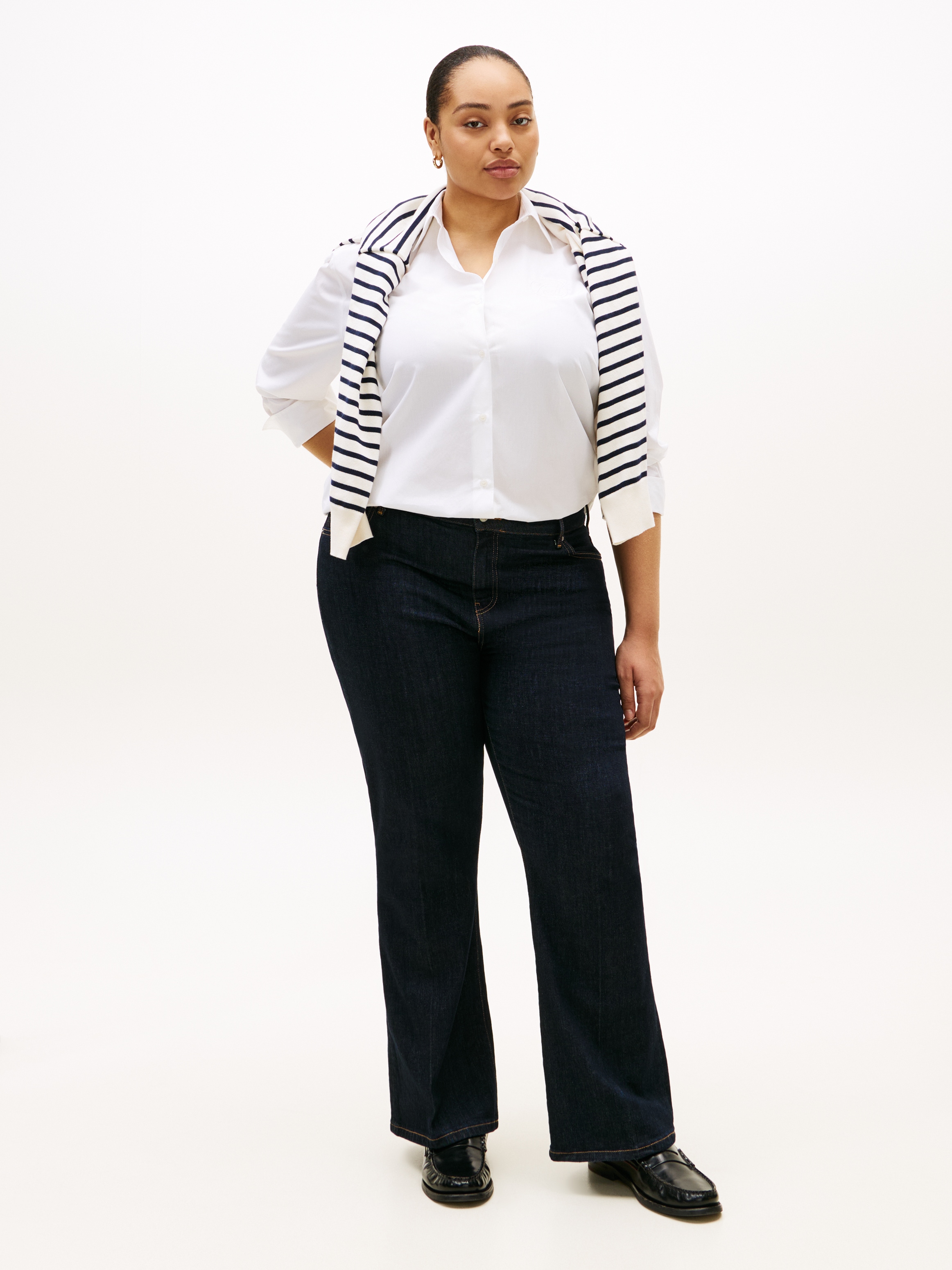 Tommy Hilfiger Curve Hemdbluse »CRV COTTON EASY SHIRT« in grossen Grössen, Baumwolle