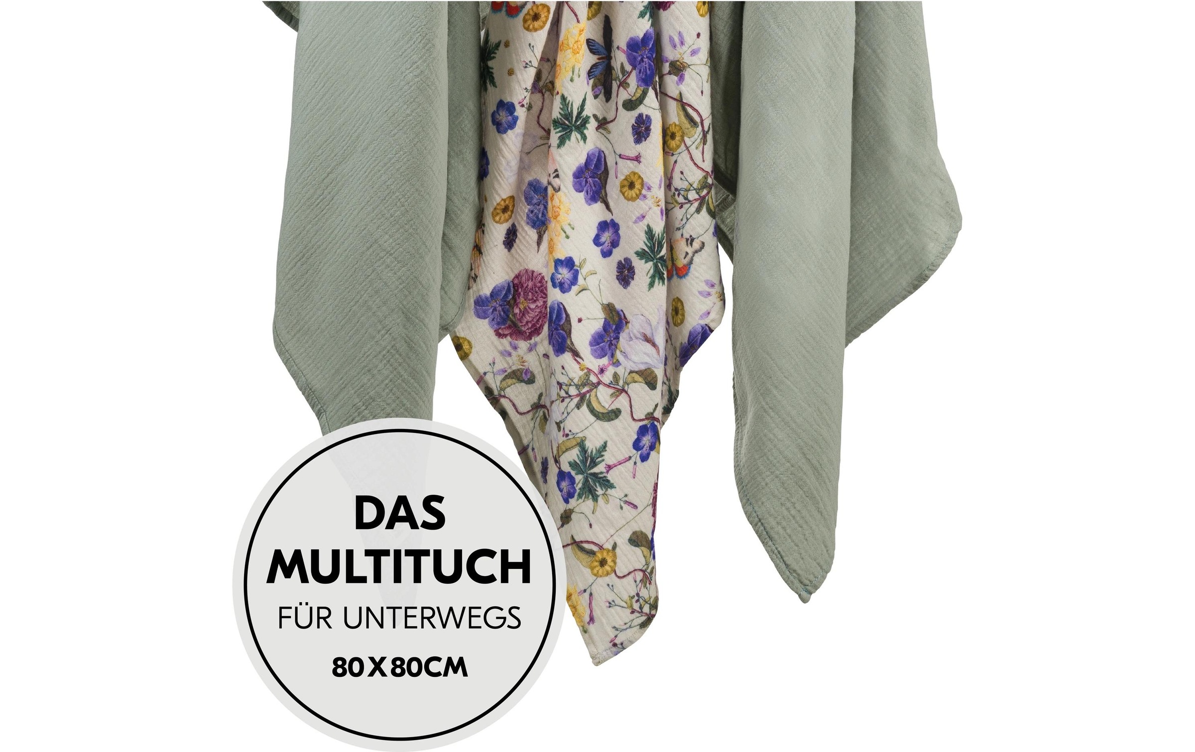 Hauck Schnuffeltuch »Cuddle N Clean 3Set Sage-Beige-Floral« 3 tlg.