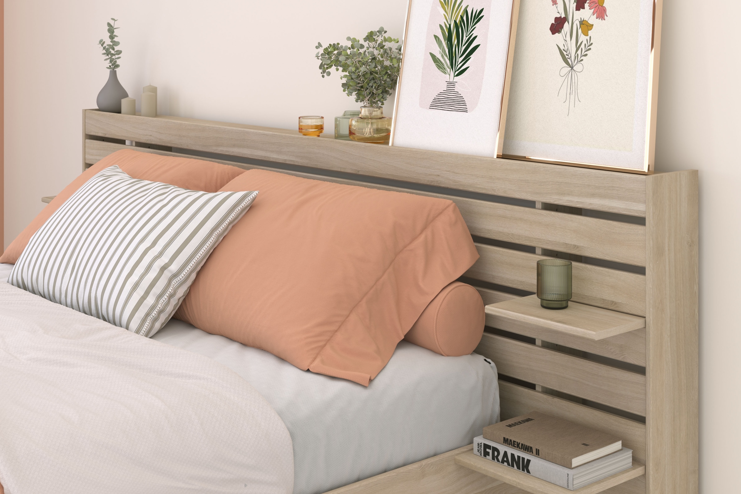 Parisot Schlafzimmer-Set »Parisot Escale« 3 Stk. tlg. Einsatz der Kommode drehbar - Eiche oder Weiss, viel Stauraum