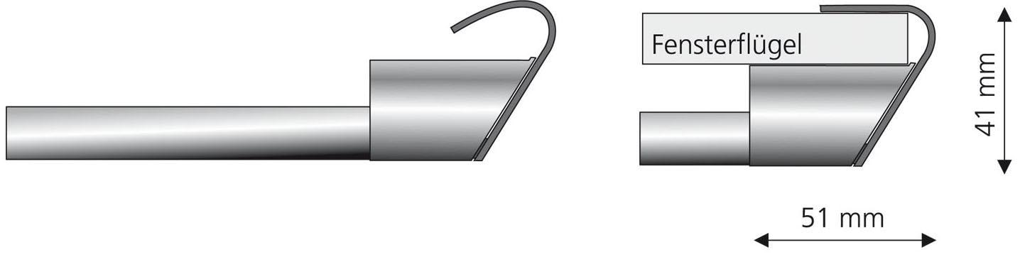 Liedeco Scheibenstange Ø 12 mm 1 läufig-läufig ausziehbar