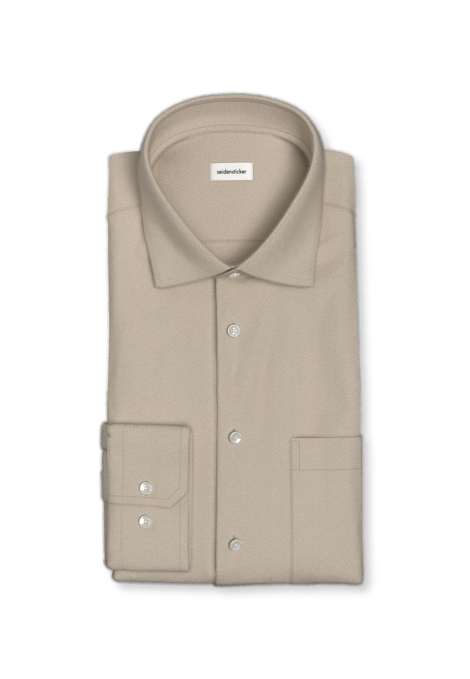 seidensticker Chemise en flanelle »Schwarze Rose« Shaped 1/1 Kentkragen Uni