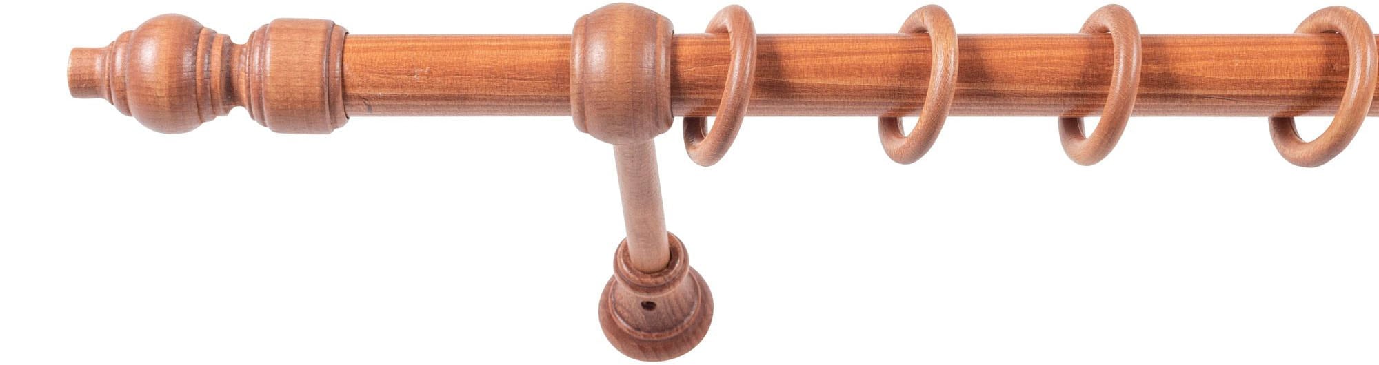 SN DECO GROUP Tringle à rideaux »Filigrano« 1 läufig-läufig Fixmass 28 mm, Holz, verschiedene Längen und Farben, Komplettset