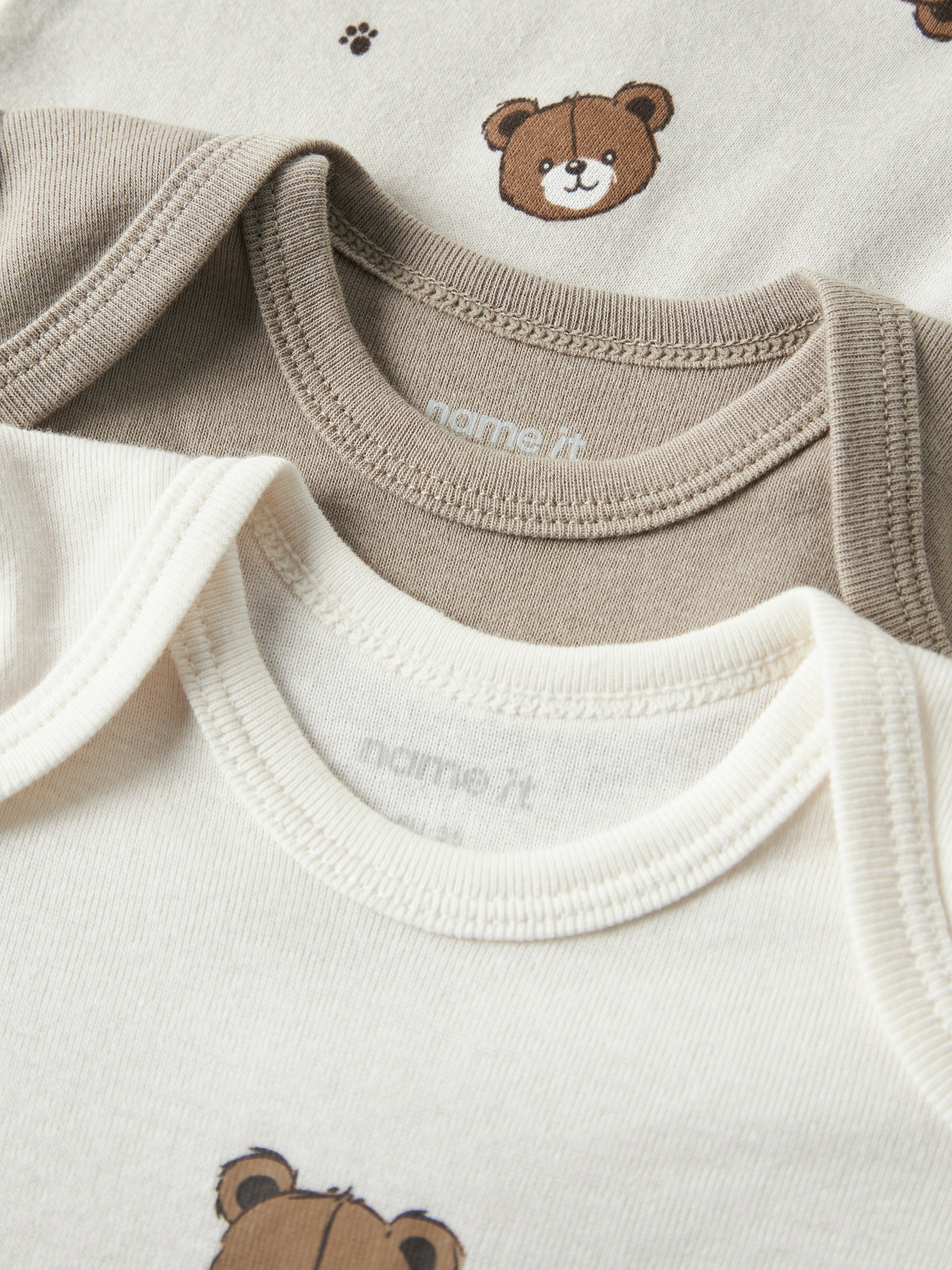 Name It Langarmbody »NBNBODY 3P LS PUMICE BEAR NOOS« Packung, 3 tlg.