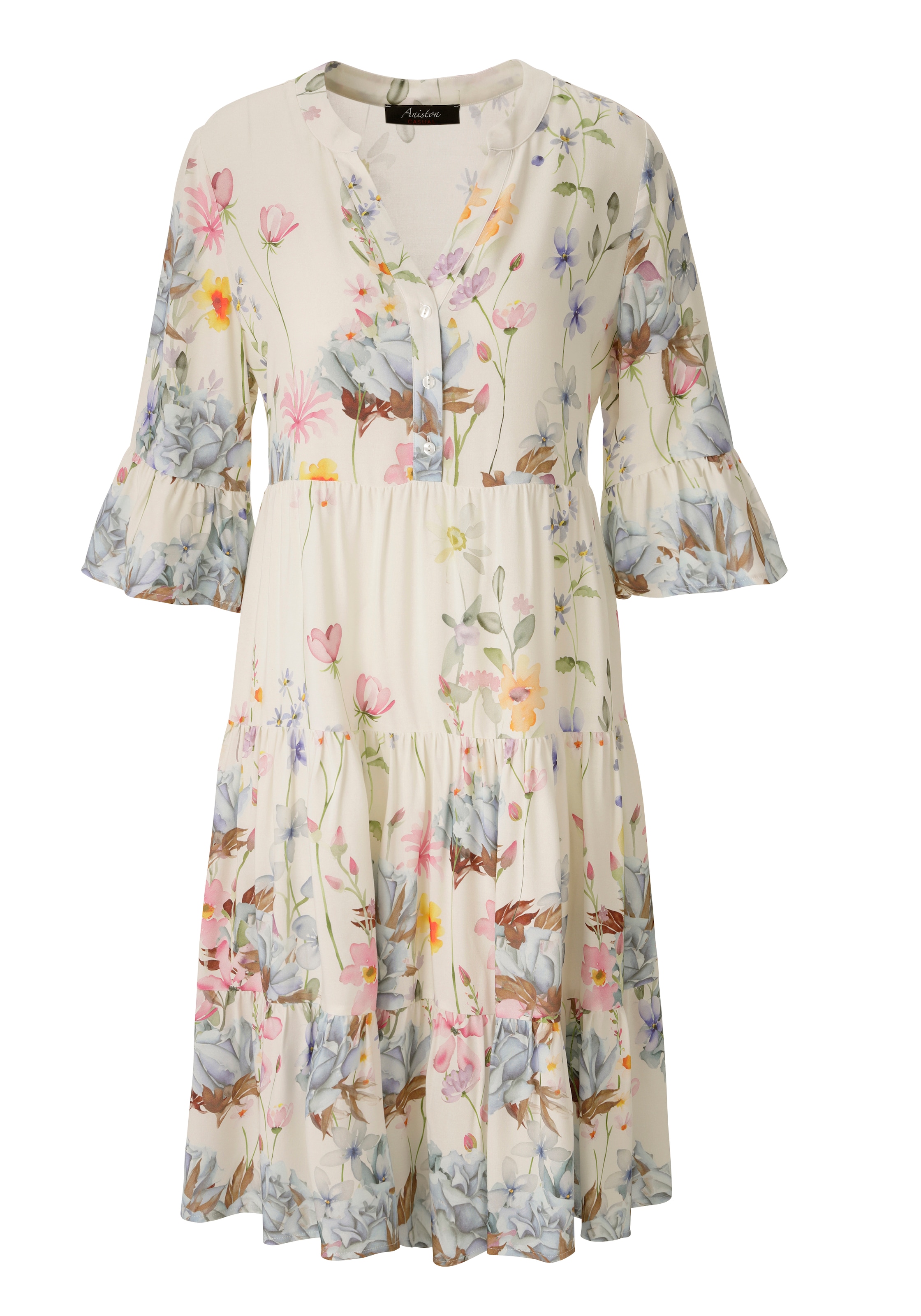 Aniston CASUAL Robe tunique mit malerischen Blumen bedruckt
