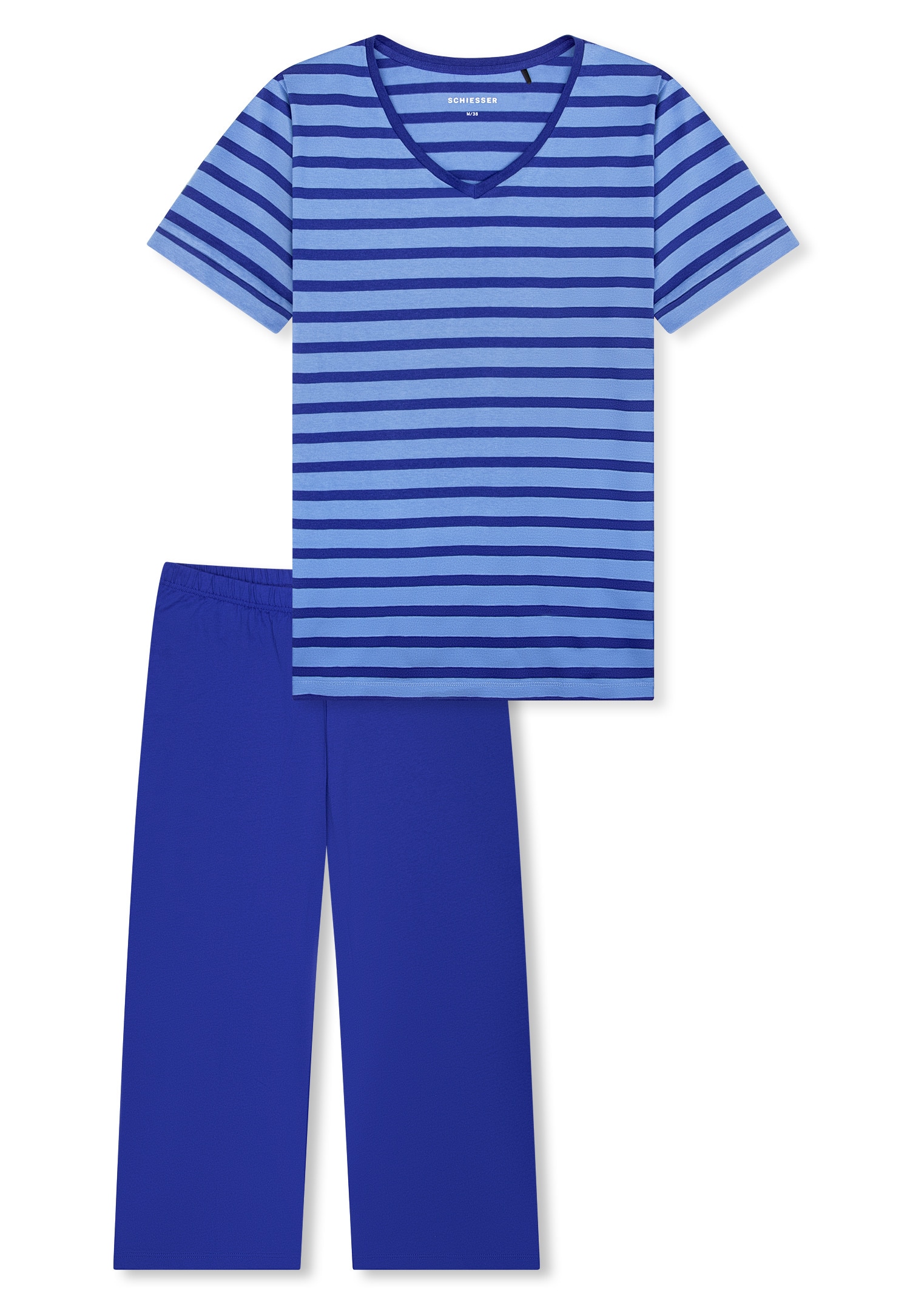 Schiesser Pyjama »Casual Essentials« 2 pièces,  avec manches retroussées à la mode