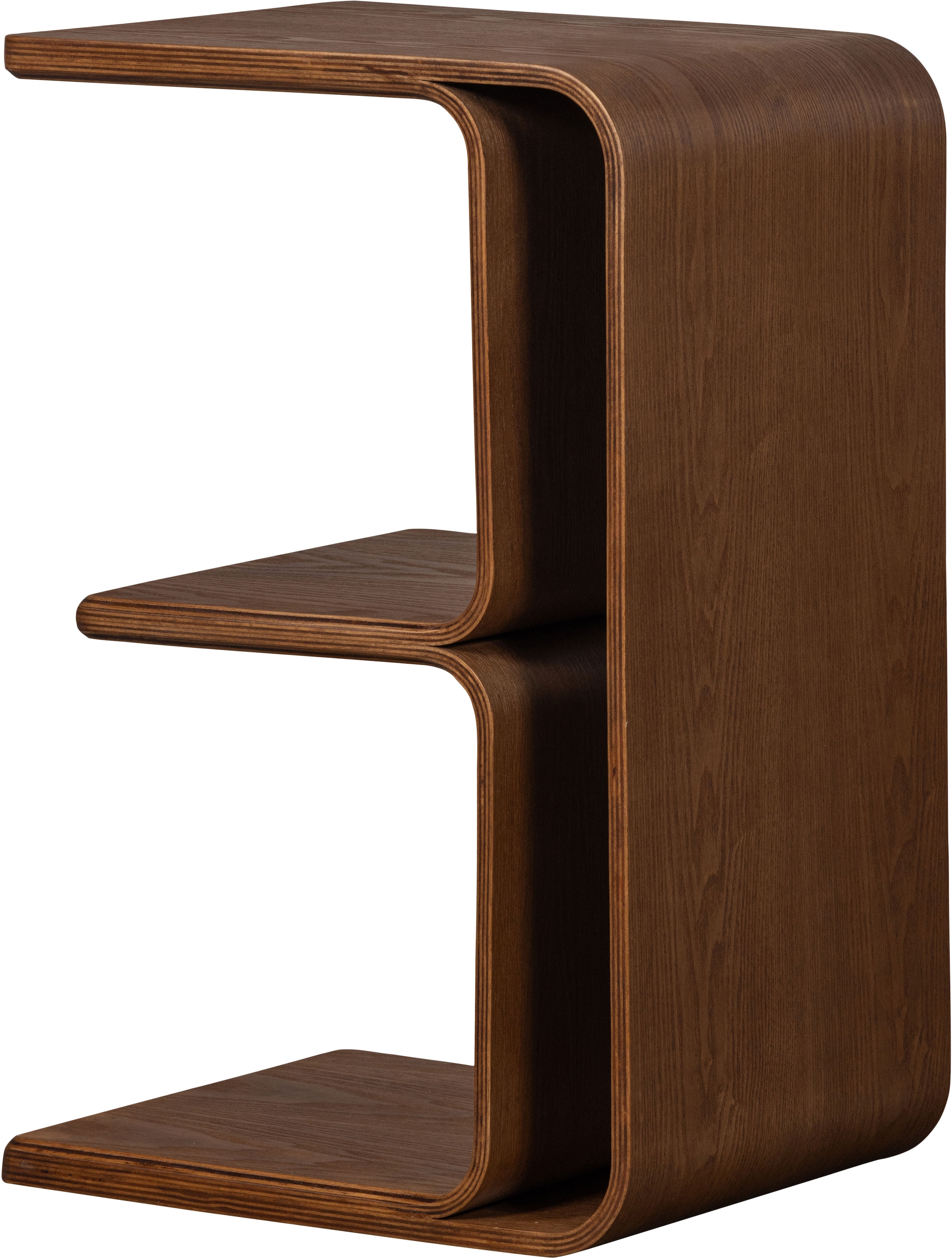 WOOOD Beistelltisch »Frey Plywood mit abgerundeten Ecken multifunktional H40 x B60 x T32 cm« Tragkraft 150 kg, auch seitlich aufstellbar, vollständig montiert