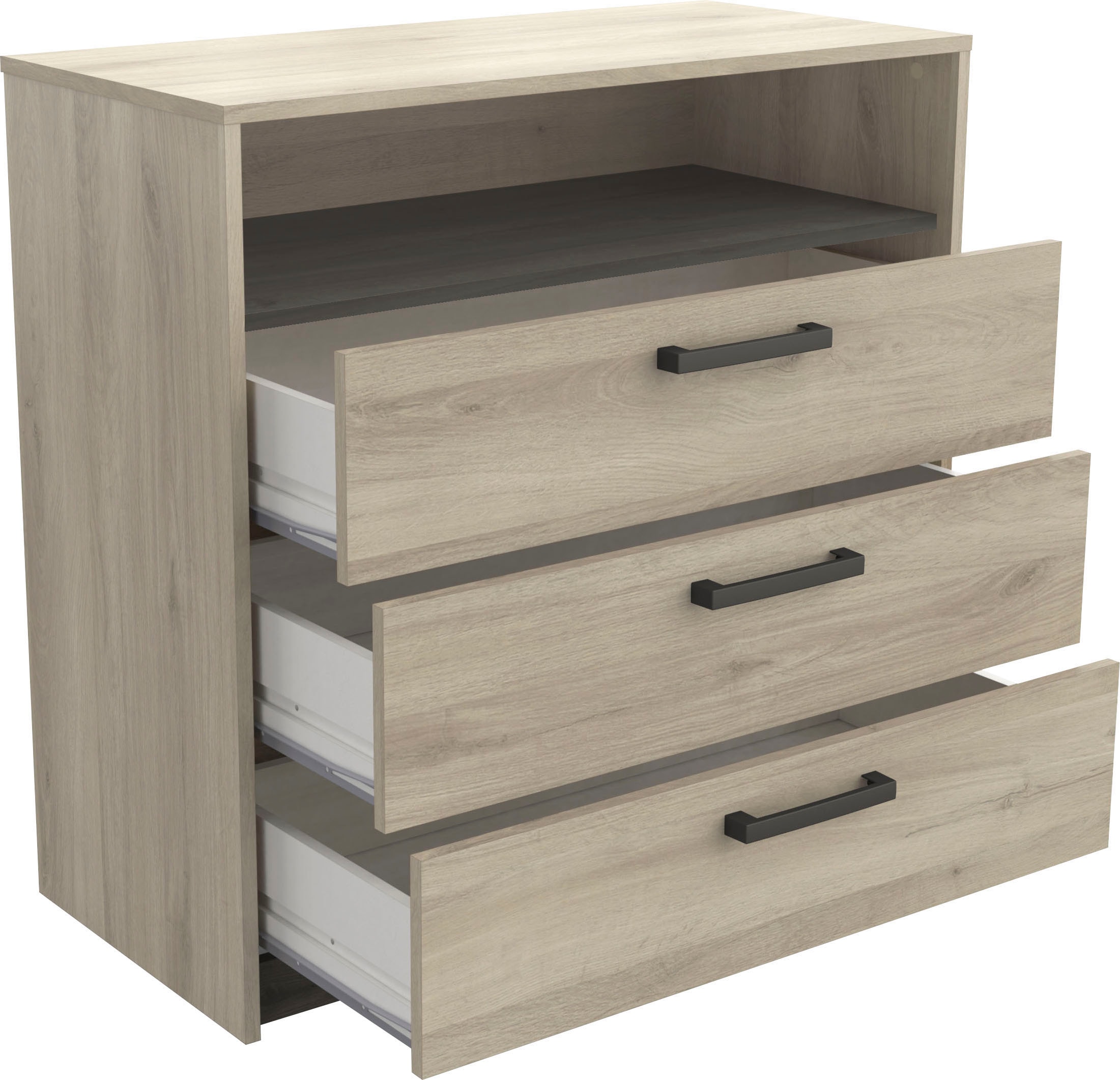 Demeyere GROUP Commode combinée »Watson« commode à roulettes 3 tiroirs 1 niche