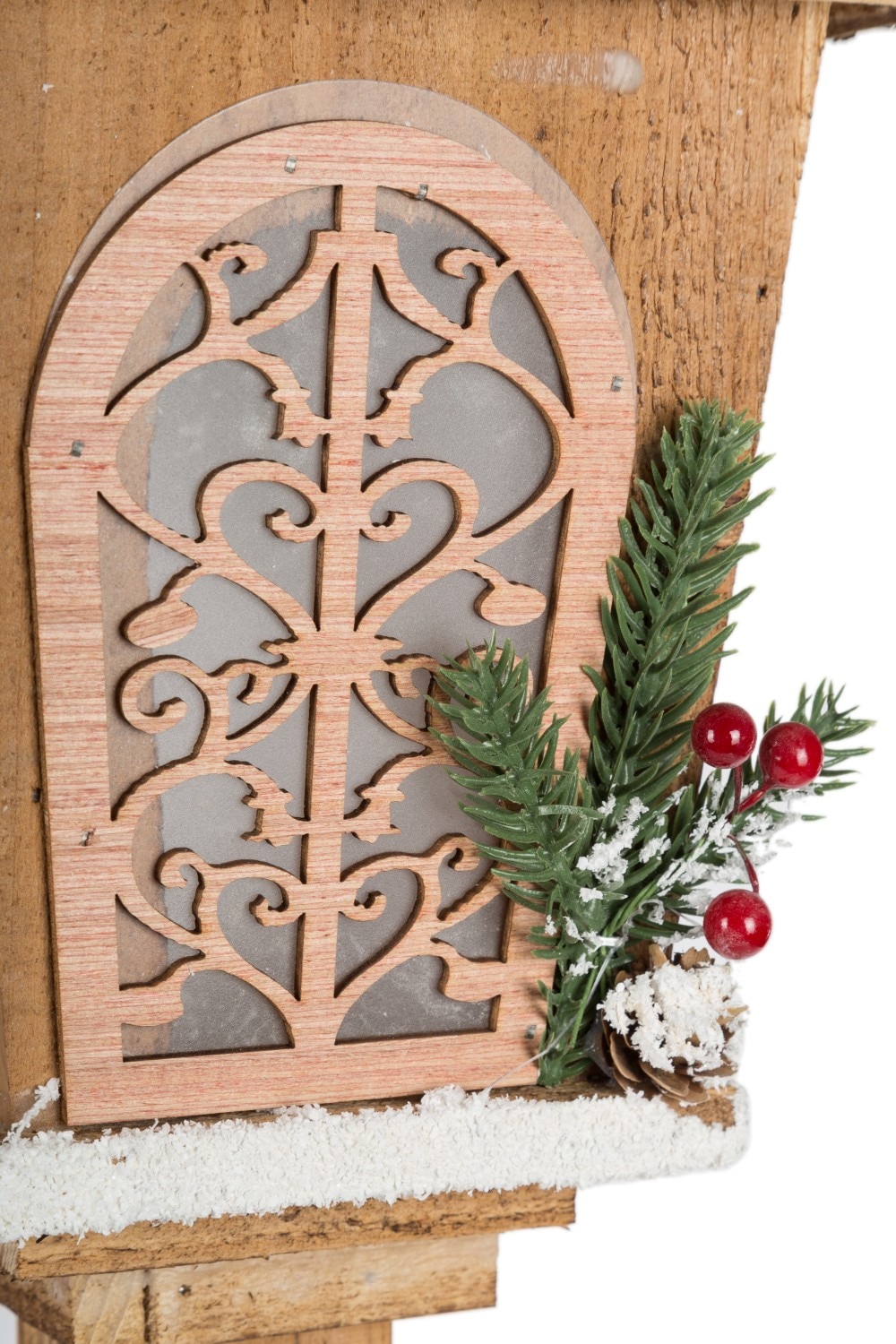 Myflair Möbel & Accessoires LED Laterne »Holzlaterne, 80 cm hoch« Warmweiss mit  intergrierter LED-Lichterkette