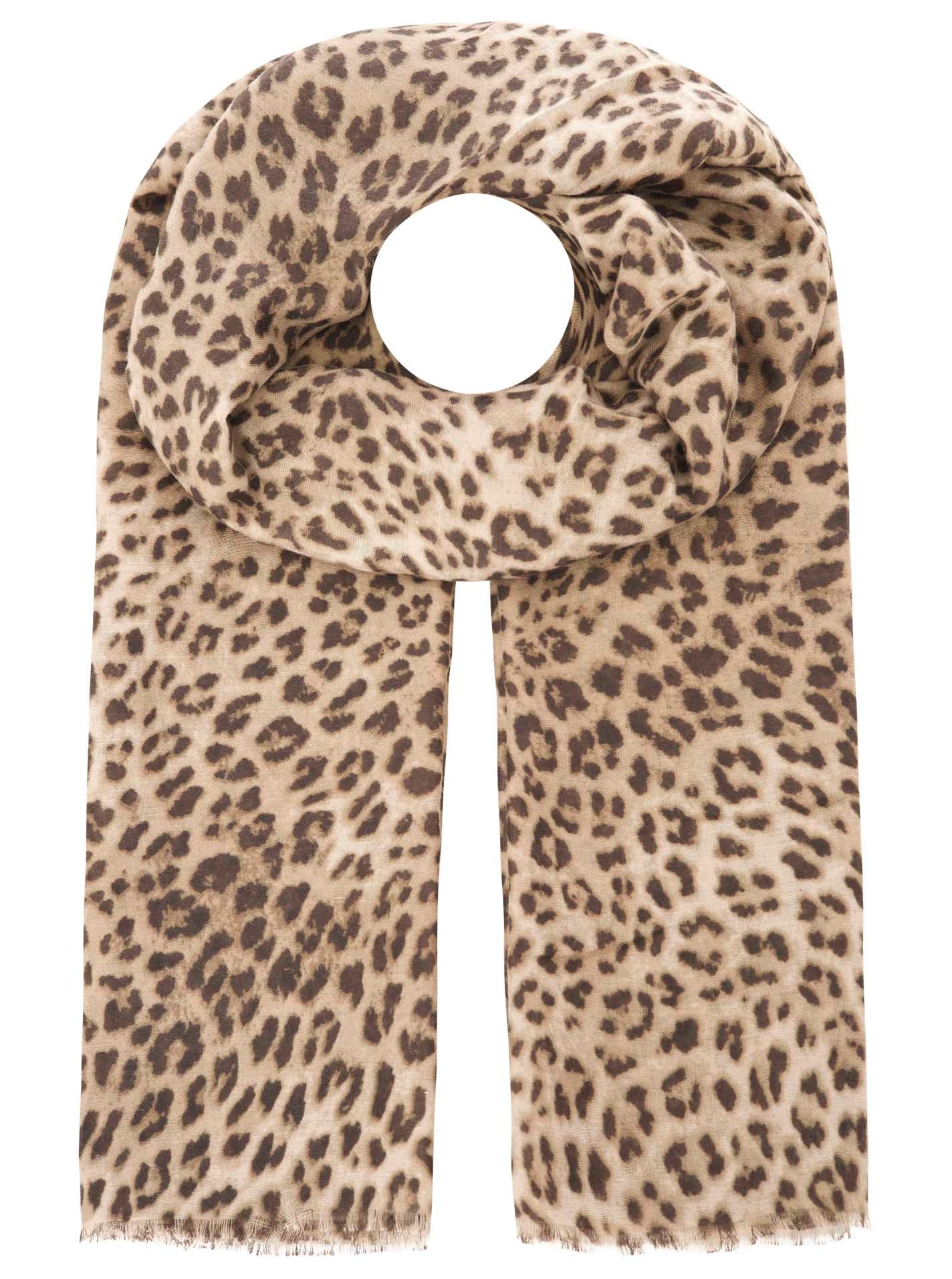 Zwillingsherz Écharpe »"Print Leo"« Leomuster, Fransen an den Enden