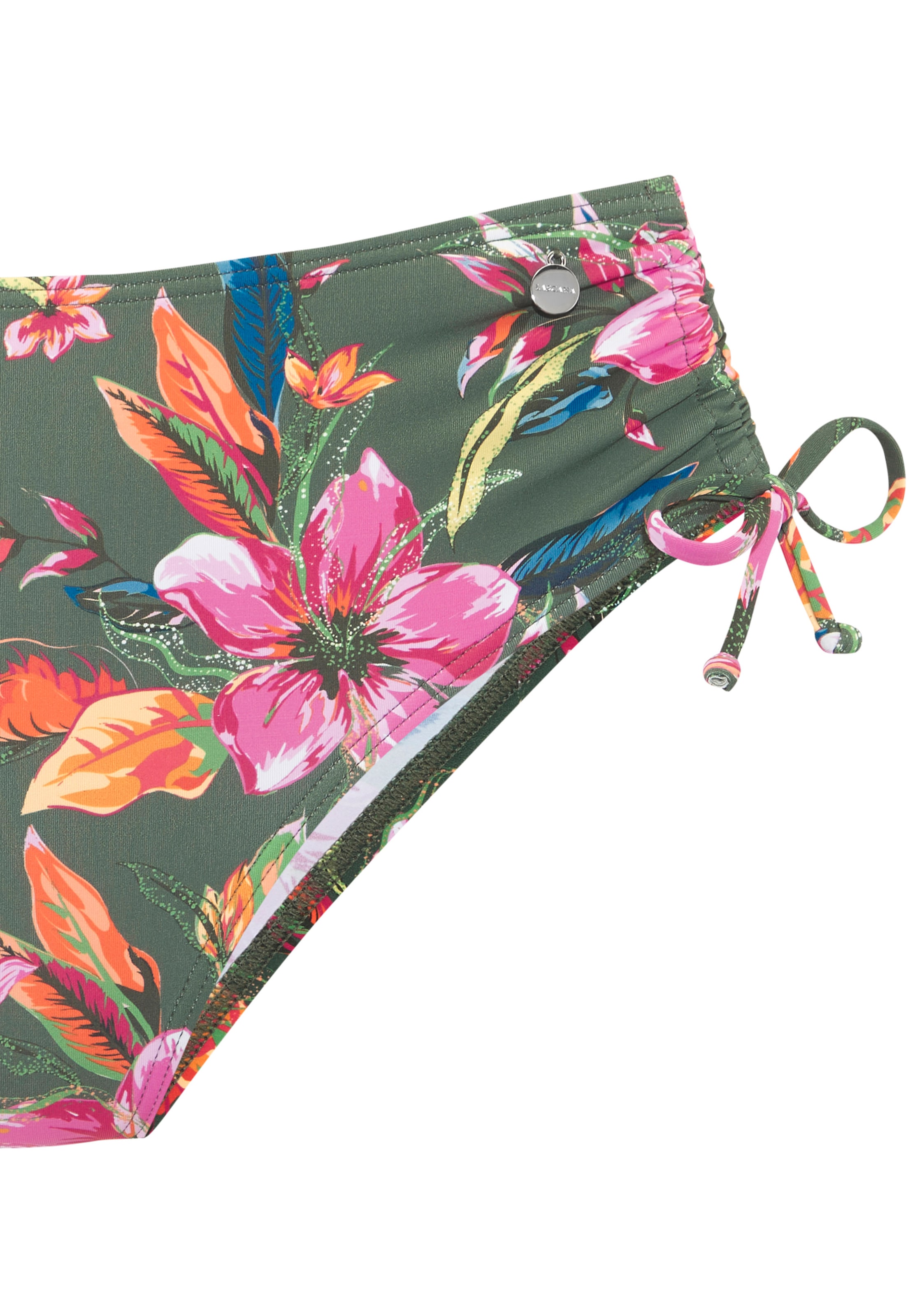 LASCANA Pantalon de bikini »Malia« mit seitlicher Raffung mit tropischem Print