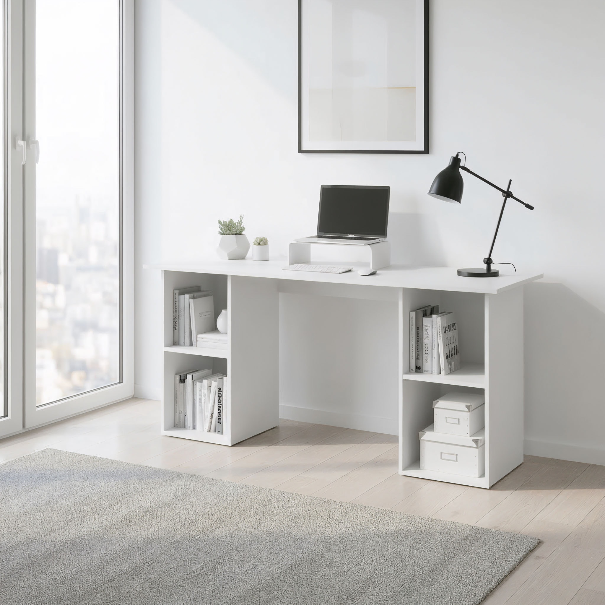 borchardt Möbel Bureau »Kai« Regalschreibtisch mit viel Stauraum, Breite 150 cm, Made in Germany