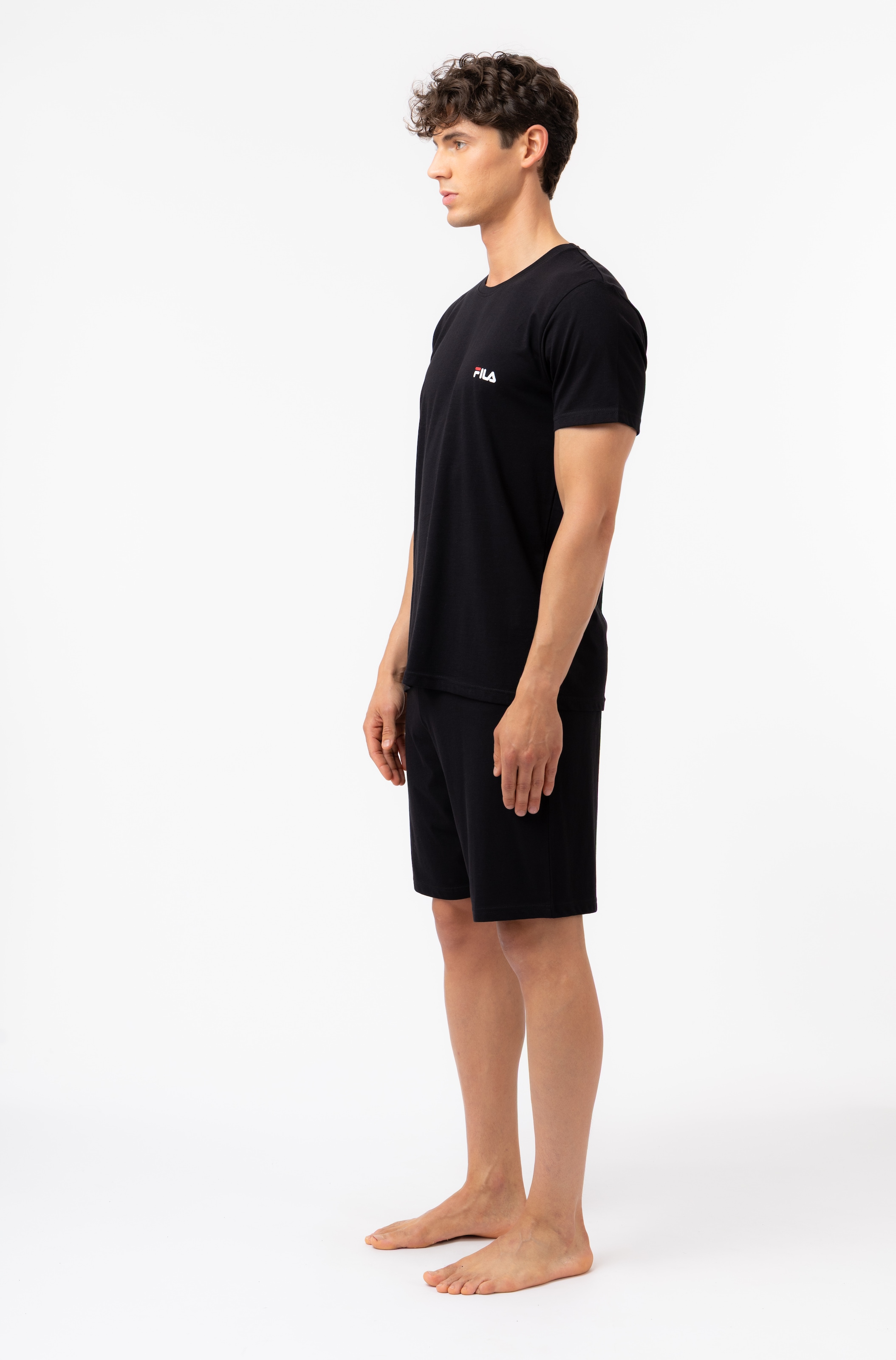 Fila Pyjama »MAN JERSEY PYJAMAS« 2 pantalon avec ceinture élastique à logo et t-shirt à manches courtes