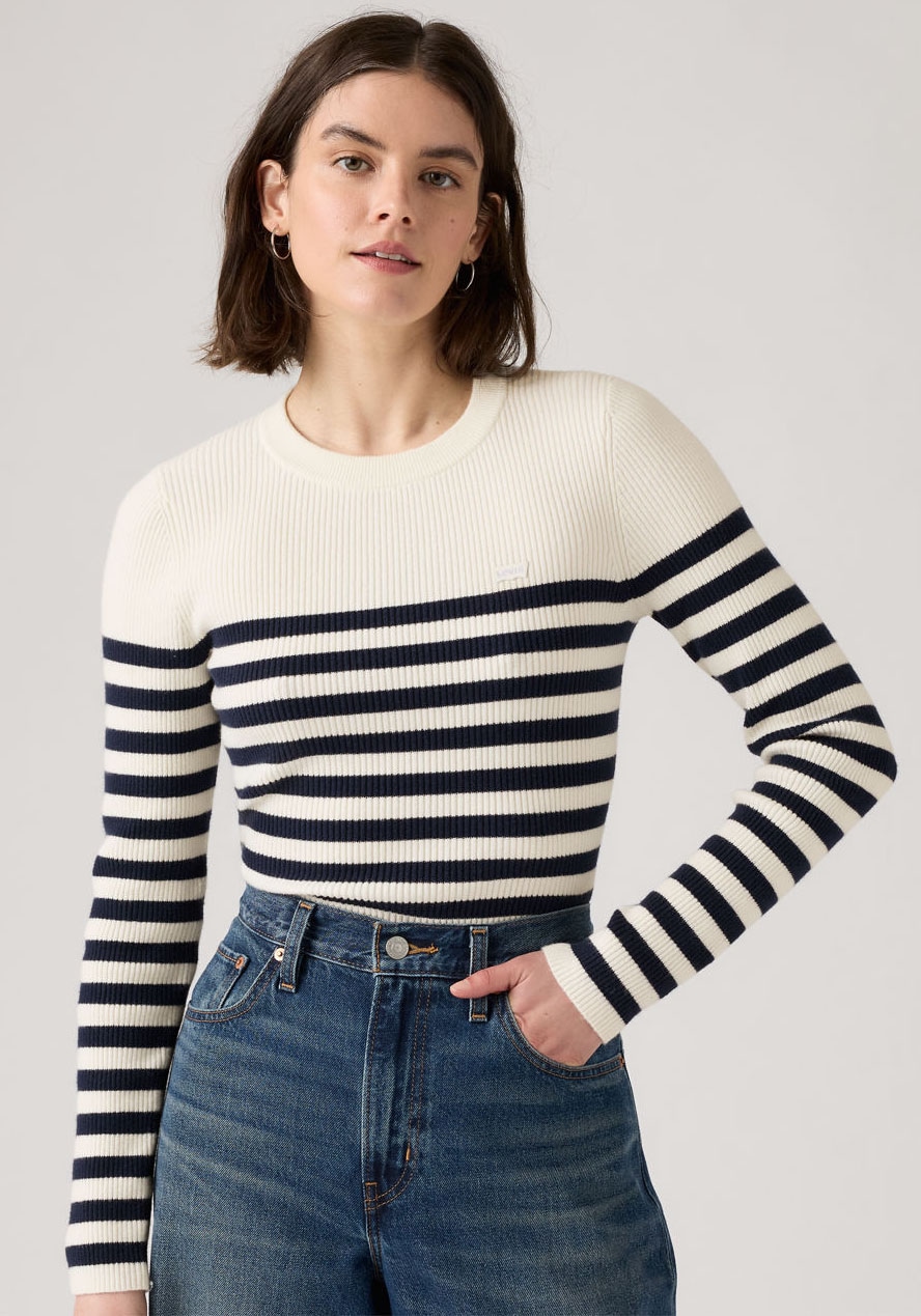 Levi's® Pull à col rond »RIB CREW SWEATER« Geripptes Strickmuster