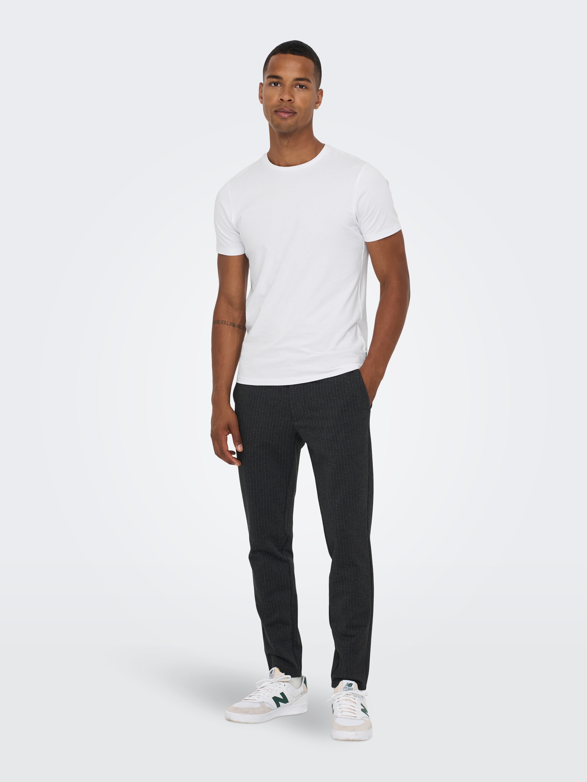 ONLY & SONS T-shirt »ONSBASIC SLIM O-NECK 2-PACK NOOS« Packung, 2 cuis
