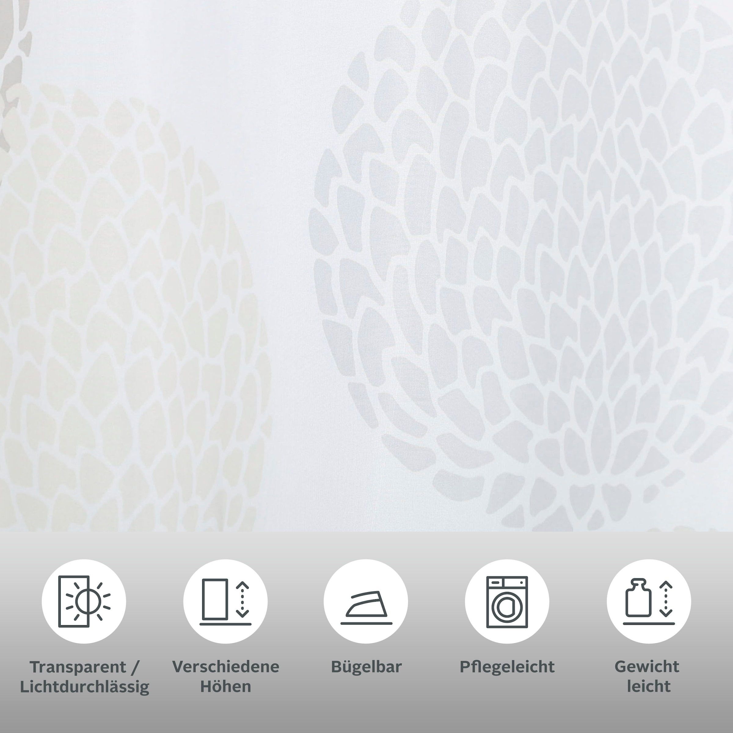 GOODproduct Gardine »BELEM« Ösen 1 Stk. tlg. 1 Schal, Polyester, Kreise