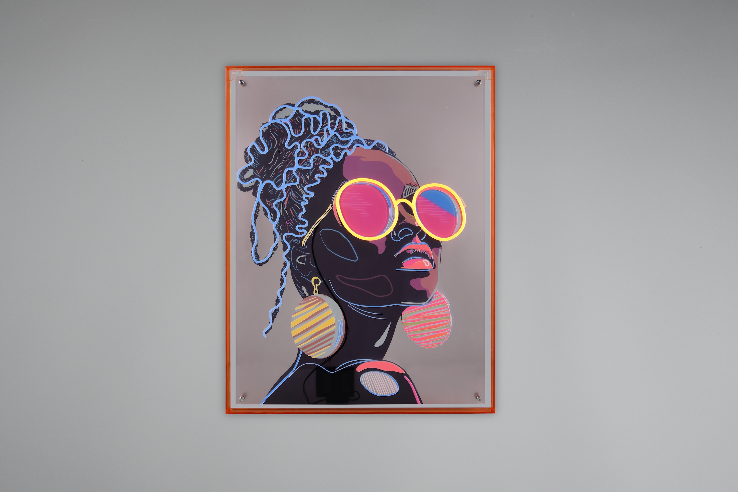 MIRRORS AND MORE Tableau en verre acrylique »AMIRA« 1 cuis tlg. Œuvre d'art avec fonction LED