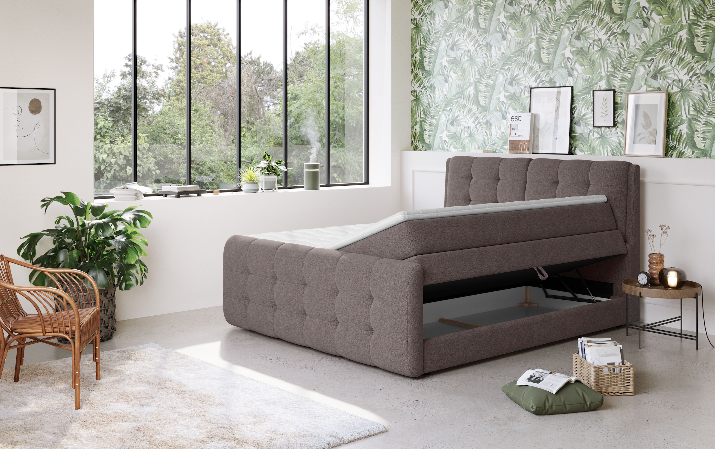 COTTA Lit boxspring »Fort mit Bettkasten, inkl. Topper« erhältlich in verschiedenen Breiten (160cm, 180cm & 200cm)
