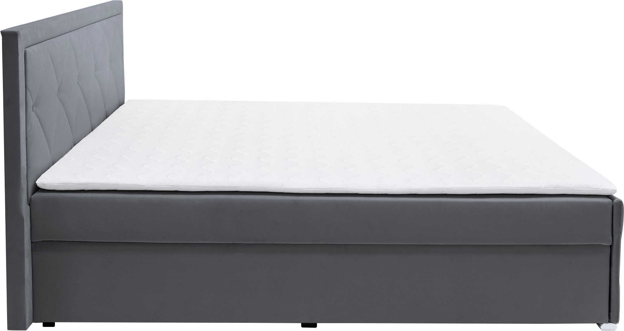 Leonique Lit de boxe »Alfie, Topseller! Inkl. Bettkasten&Topper« Wahlweise mit Knopfsteppung oder Strasssteinen, H2, H3 und H4 wählbar