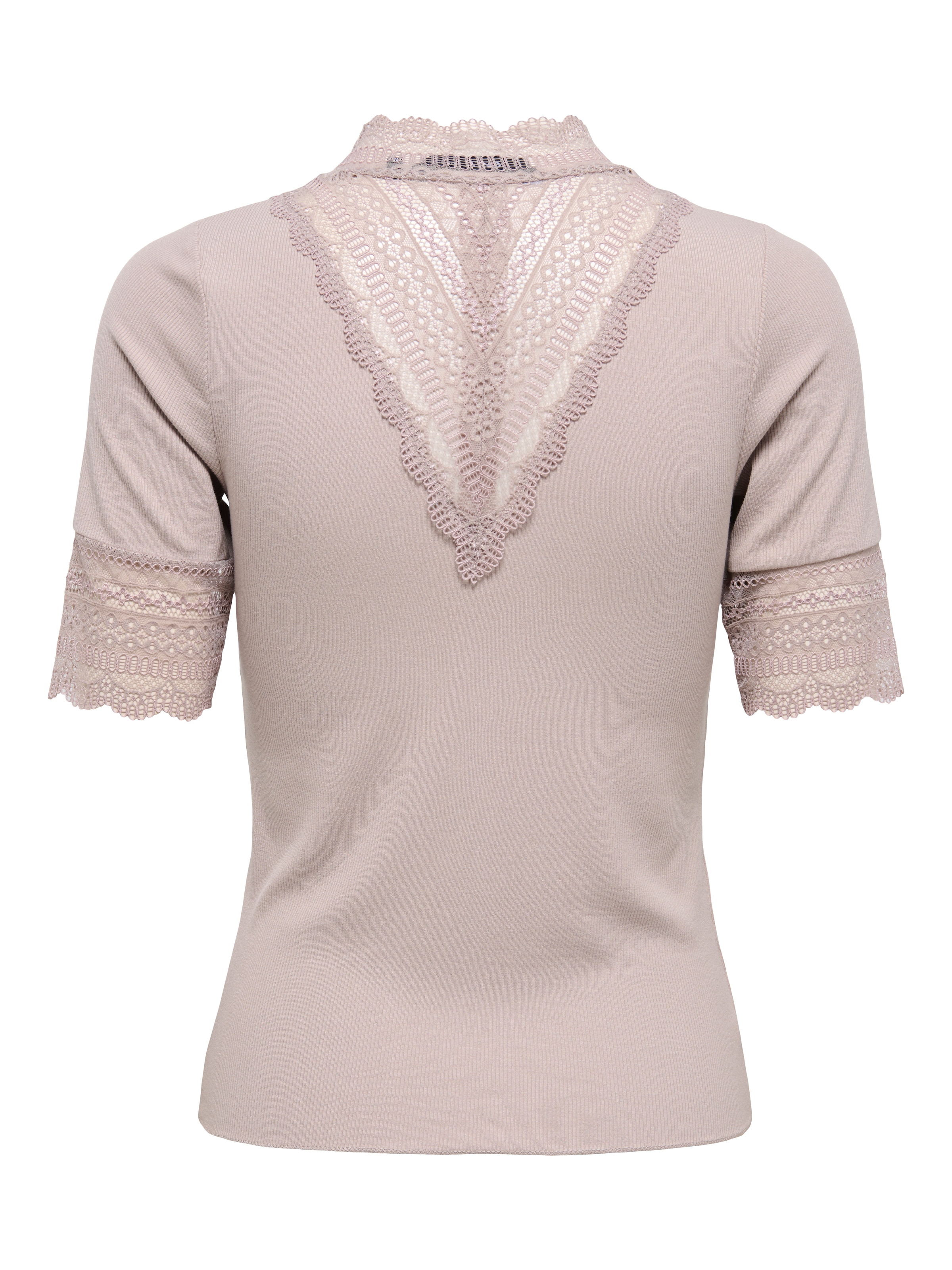 ONLY Spitzenshirt »ONLTILDE HIGHNECK S/S TOP JRS NOOS«