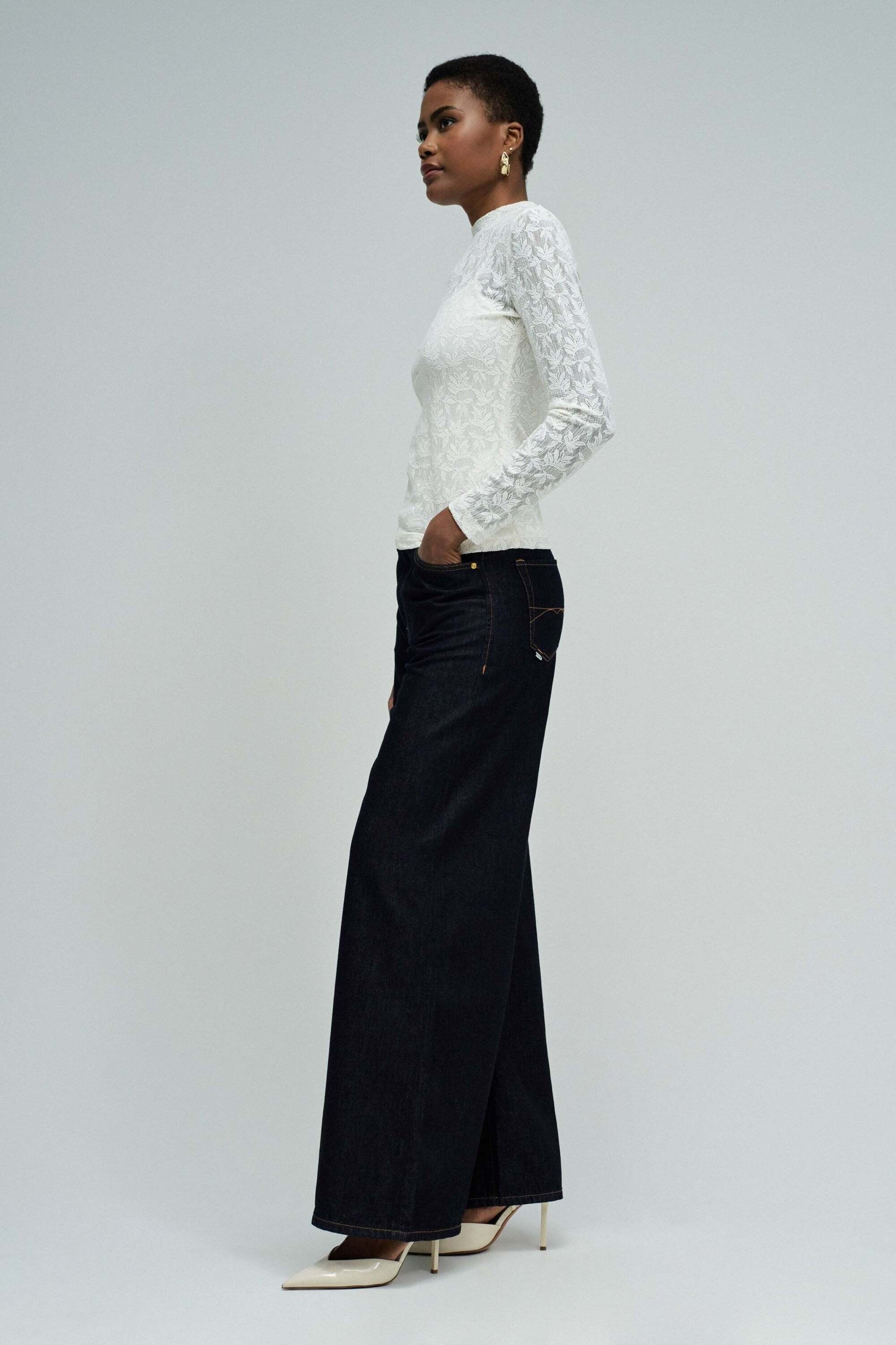 Salsa T-shirt à manches longues »Salsa Jeans Langarmshirt Lace Long Sleeve«