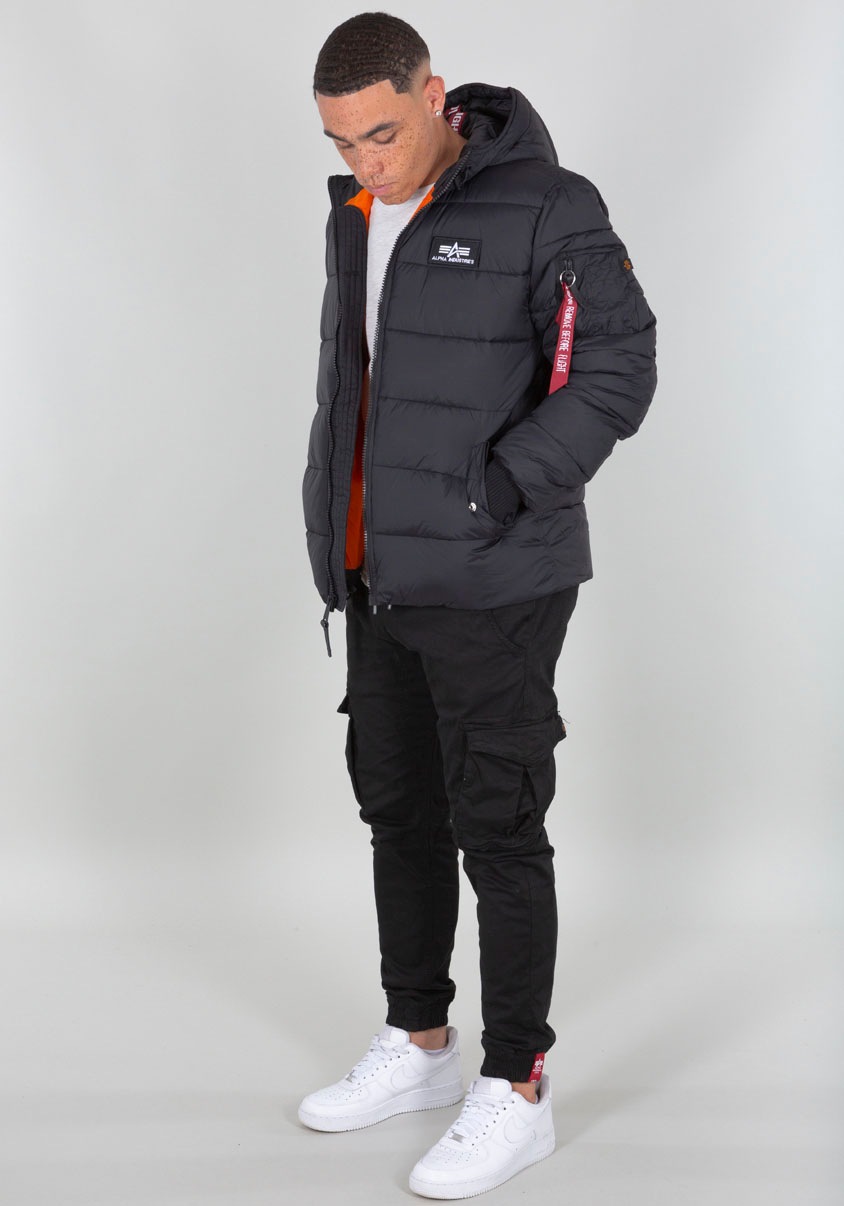 Alpha Industries Steppjacke »Hooded Puffer Alpha FD« mit Kapuze Kunstfaser, regular fit