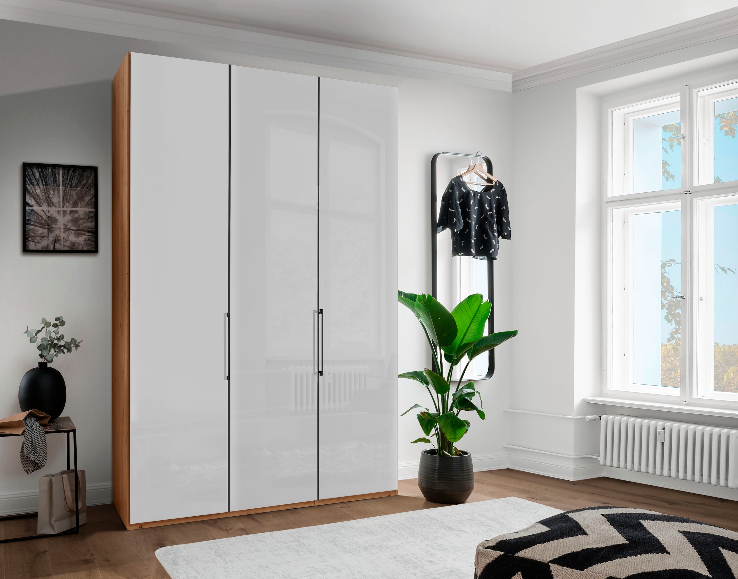 WIEMANN Drehtürenschrank »Monaco, Made in Germany, edle Glasfront, in verschiedenen Farben,« hochwertige Beschlägen inkl. Dämpfung