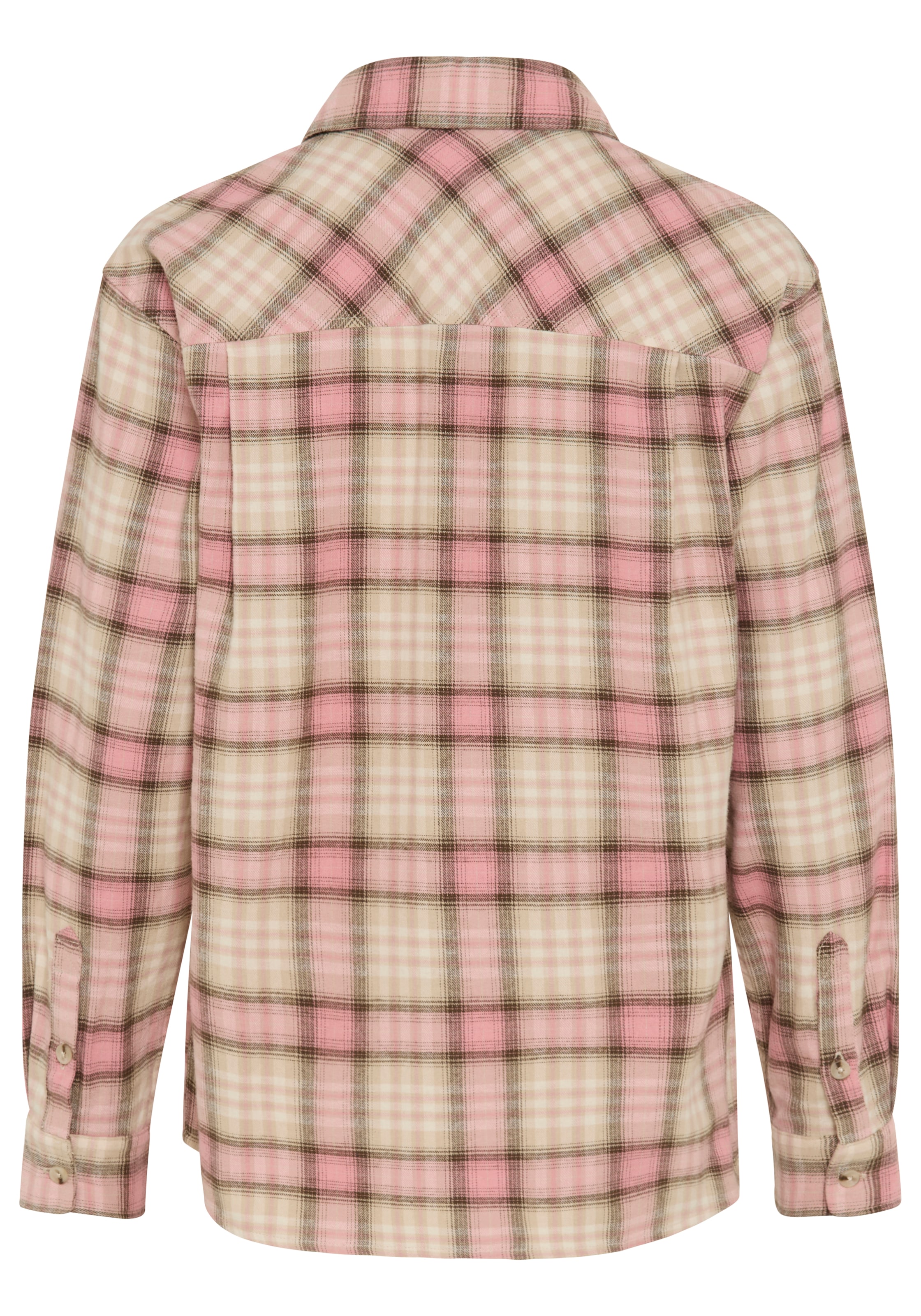 KangaROOS Hemdbluse Oversize-Passform, Langarm mit 1-Knopf-Manschette und Ärmelschlitz