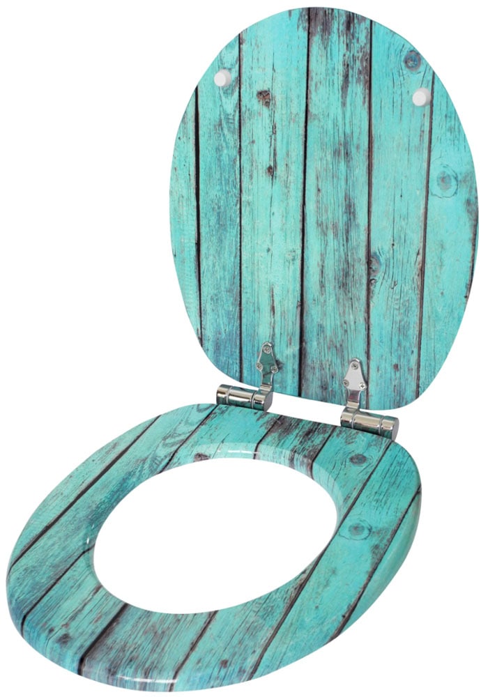 Sanilo Set d'accessoires de salle de bain »Lumber« bestehend aus WC-Sitz, Badteppich, Stöpsel, Seifenspender, WC-Bürste