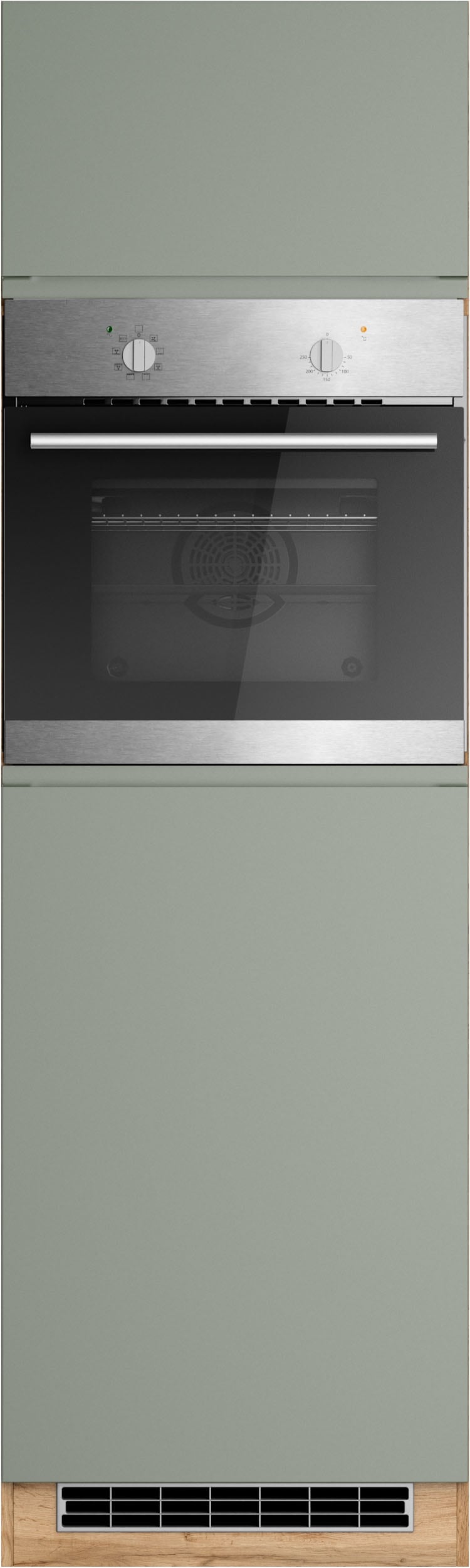 KOCHSTATION Four/réfrigérateur encastrable »KS-Virginia,neu in verbesserter Ausführung« Rangement, Softclose,  largeur 60 cm, hauteur 200 cm, niche pour poêle L/H/P : 56/59/55 cm
