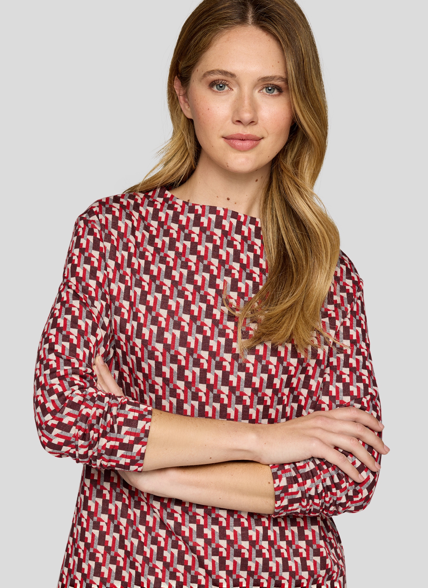 Rabe T-shirt à manches longues mit grafischem Muster