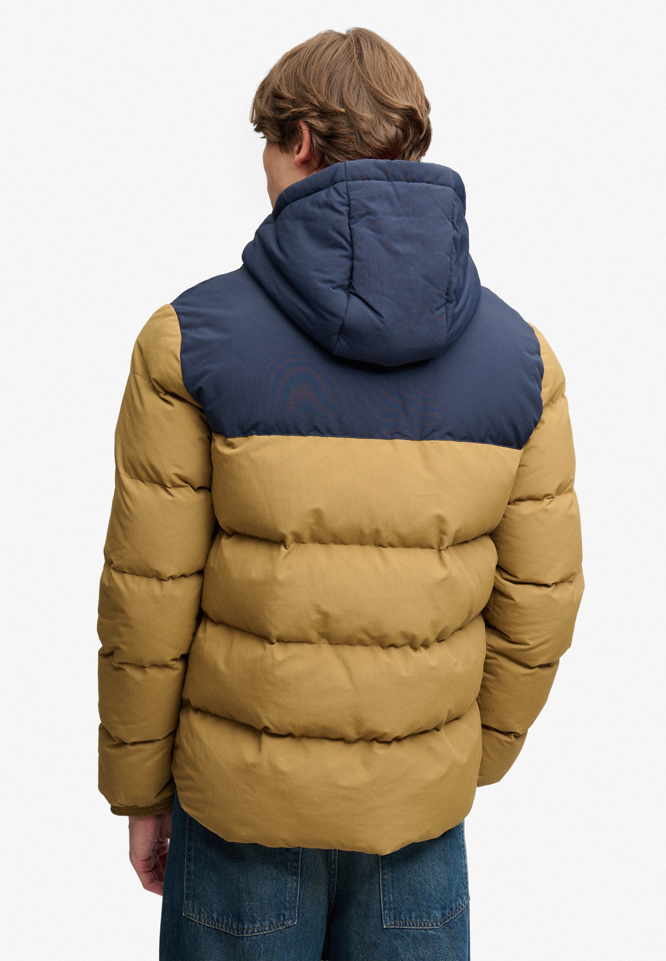 Superdry Steppjacke »EVEREST COL BLOCK PUFFER JKT« mit Kapuze Kunstfaser, relaxed fit