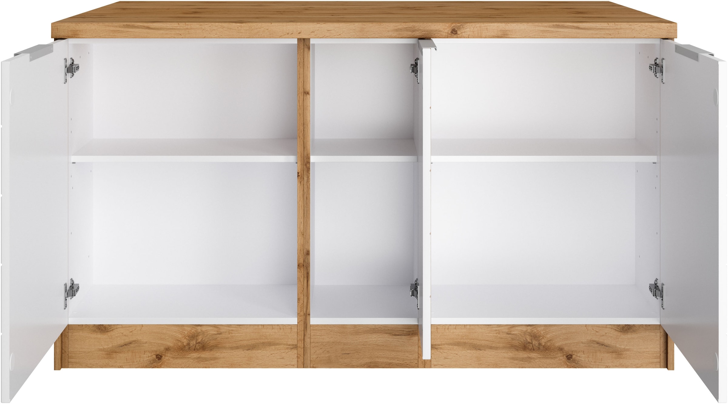 KOCHSTATION Ilot de cuisine »KS-Luhe, Breite 153 cm, mit Flaschenregal« façades MDF, plan de travail épaisseur 38mm