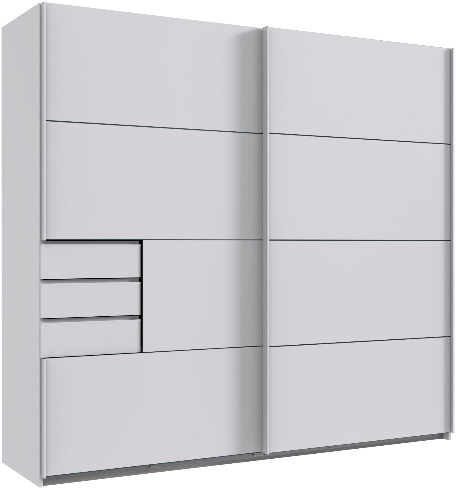 Wimex Schwebetürenschrank »Saigon, mit kompletter Innenausstattung, Made in Germany« Kleiderschrank 2-türig, 225cm breit, mit 3 praktischen Aussenschubladen