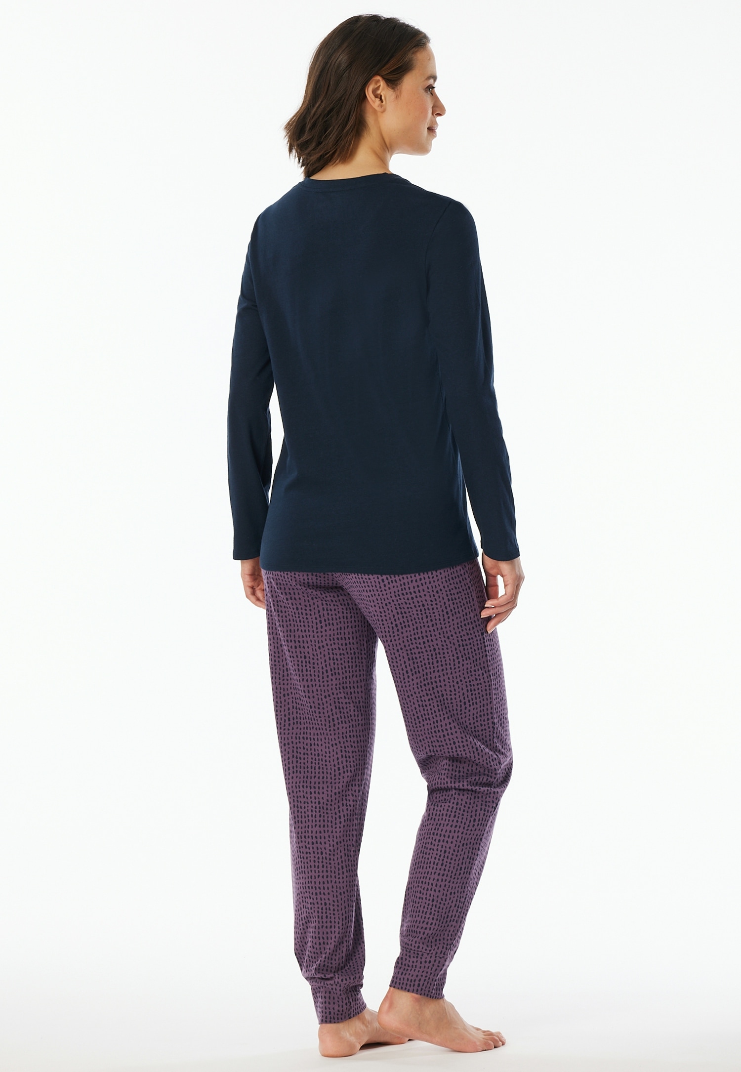 uncover by SCHIESSER Schlafanzug »Uncover Nightwear« 2 tlg. Baumwolle, Singel Jersey-Qualität, langärmelig, atmungsaktiv, bequem