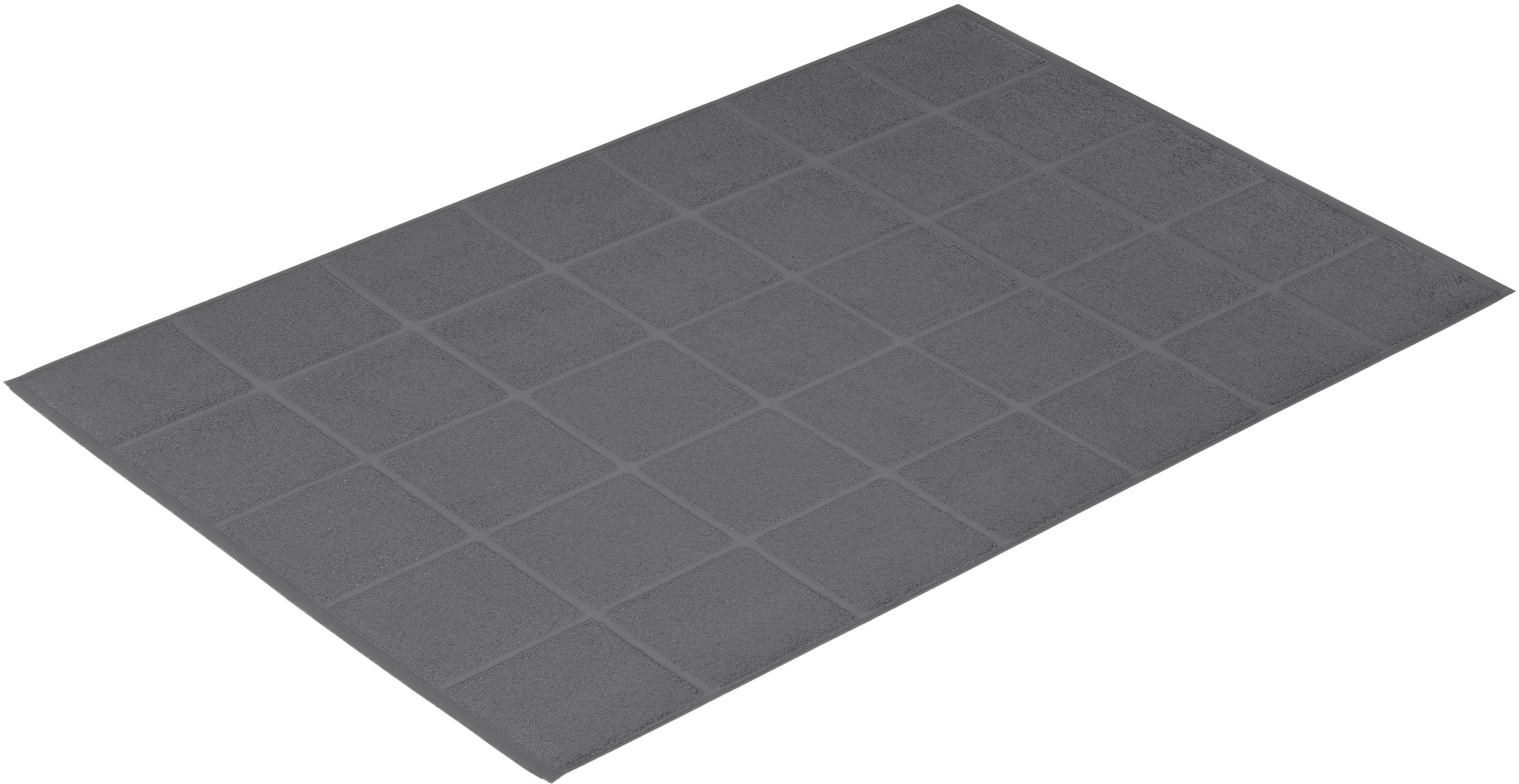 Vossen Tapis de bain »»Pratos«« Höhe 12 mm compatible chauffage au sol tapis de bain, couleurs unies, motif losanges