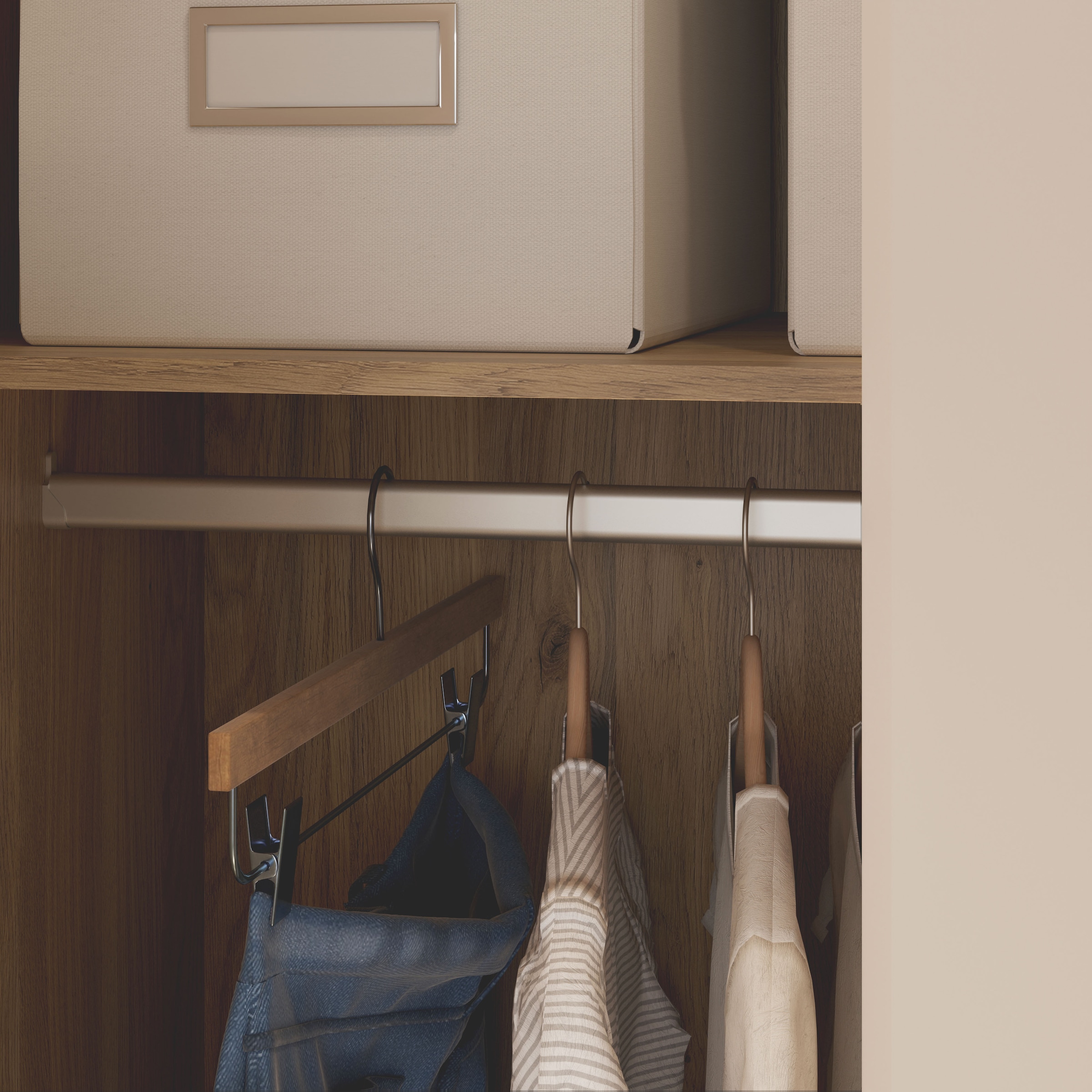 FORTE Drehtürenschrank »Schrank mit Spiegel, zeitloses Design, 4türig« viel Stauraum, Schubladen, Spiegeltürenm Höhe 200 cm