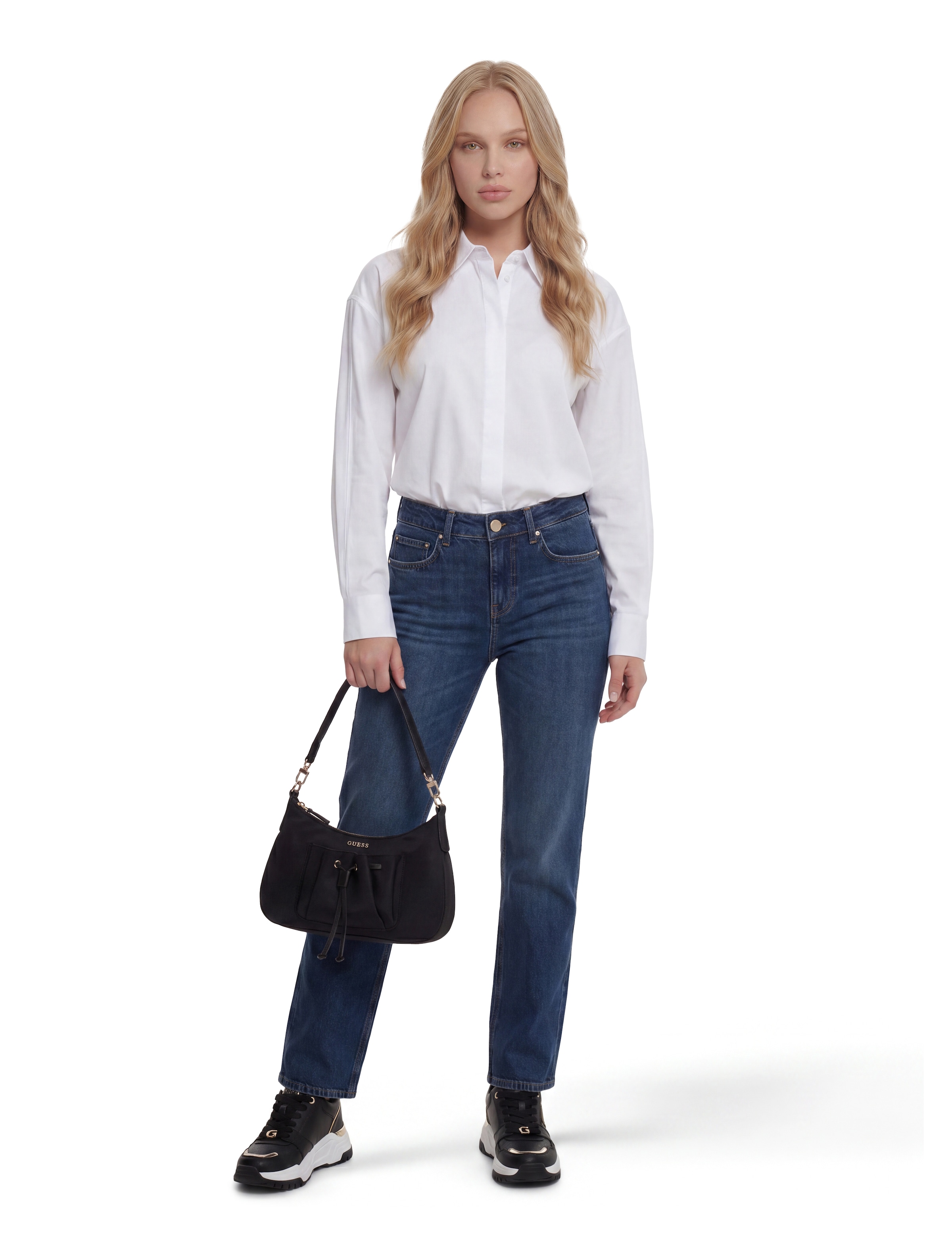 Guess Mini sac »THEODORA MINI SHOULDER BAG« Sac à main pour femme, sac bandoulière, sac à poignée au style tendance