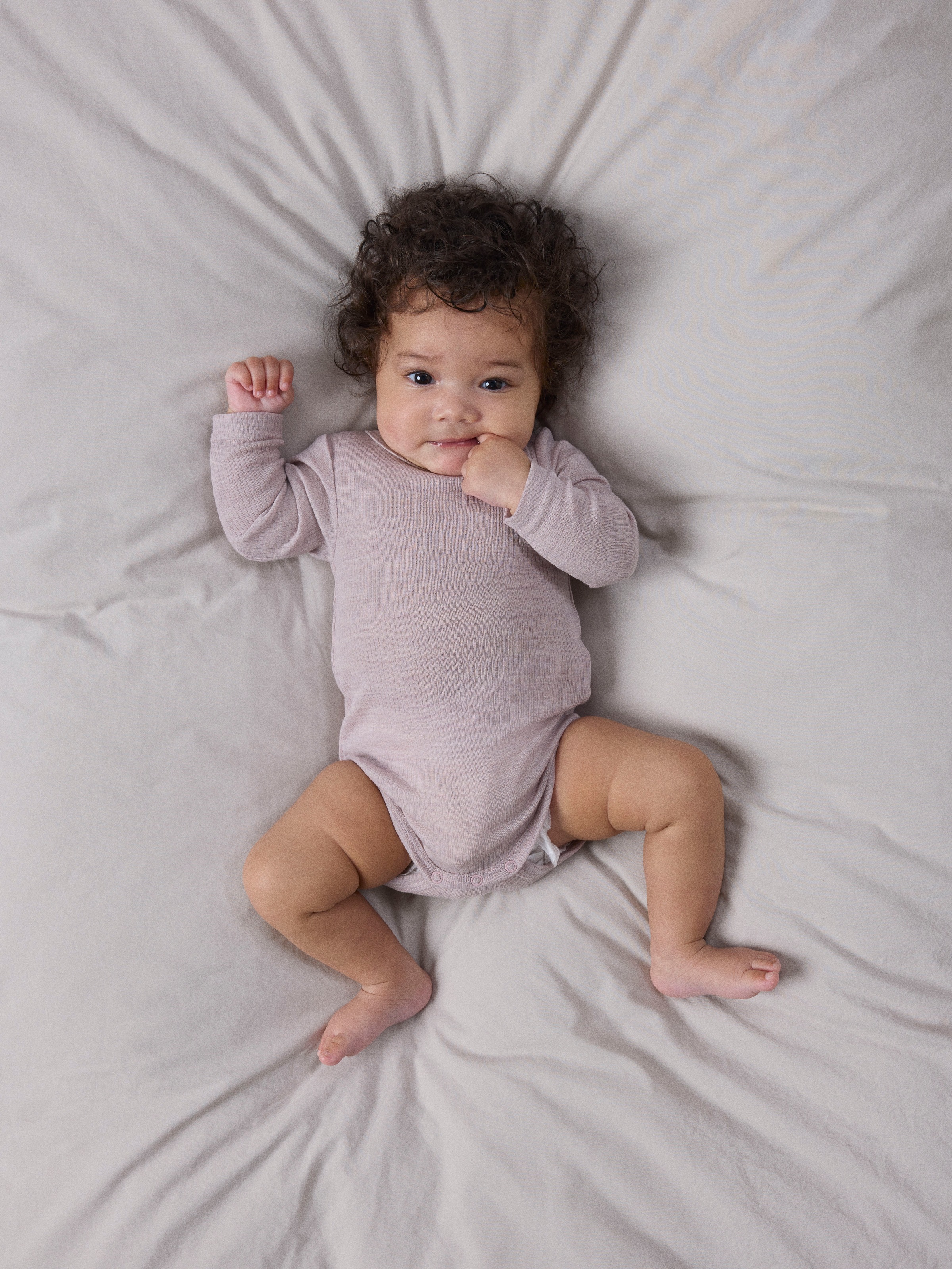 Name It Body à manches longues »NBNWAX WOOL RIB LS BODY NOOS« en pure laine mérinos