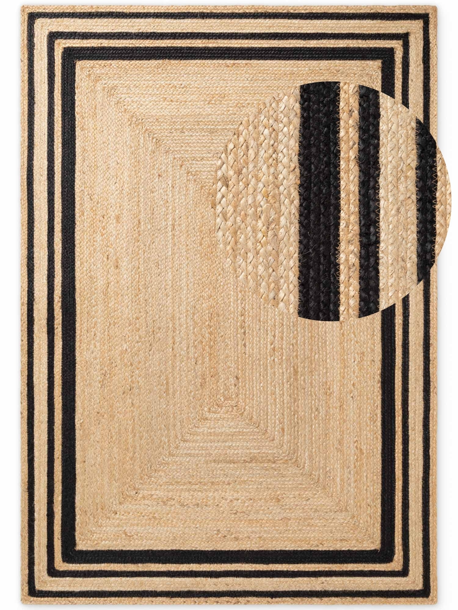 HANSE Home Teppich »Jutta Juteteppich« rechteckig 7 mm Höhe Handgewebt, Jute Naturteppich, Boho, Wohnzimmer, Schlafzimmer