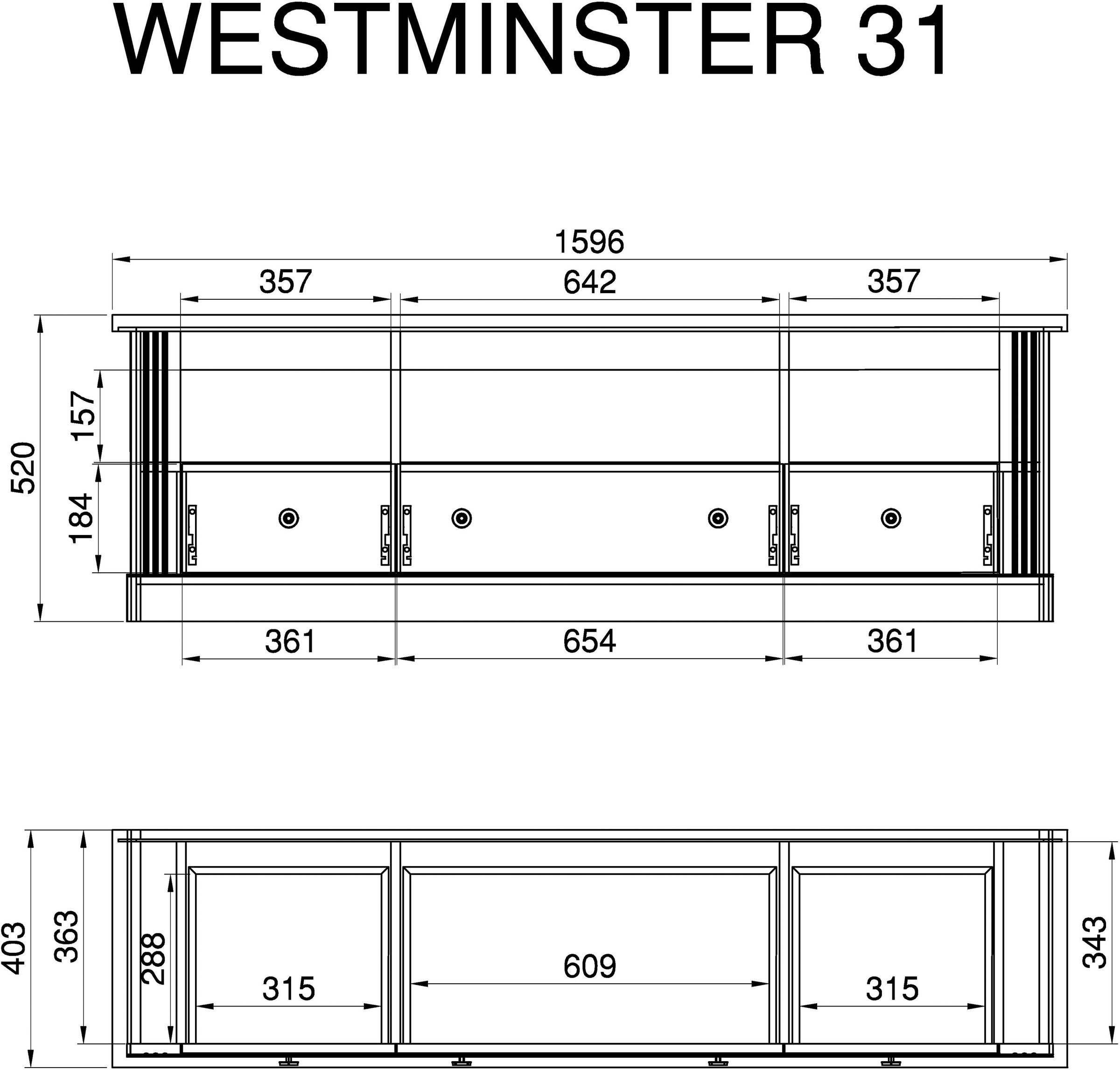 GOODproduct Lowboard »Westminster« im angesagten Landhaus-Look