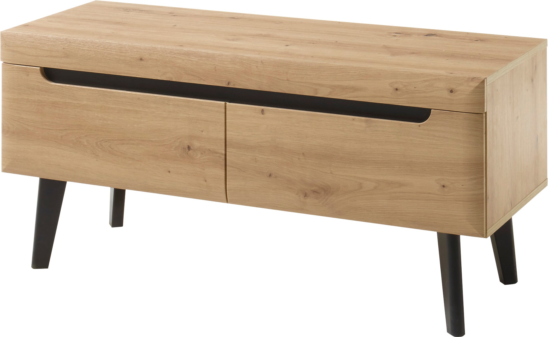 Home affaire Lowboard »Torge, TV-Unterschrank, TV-Kommode, Fernsehschrank, TV-Board« 1 Stk. tlg. abgeschrägte Füsse, drei Farben, Scandi Design, 107 cm breit