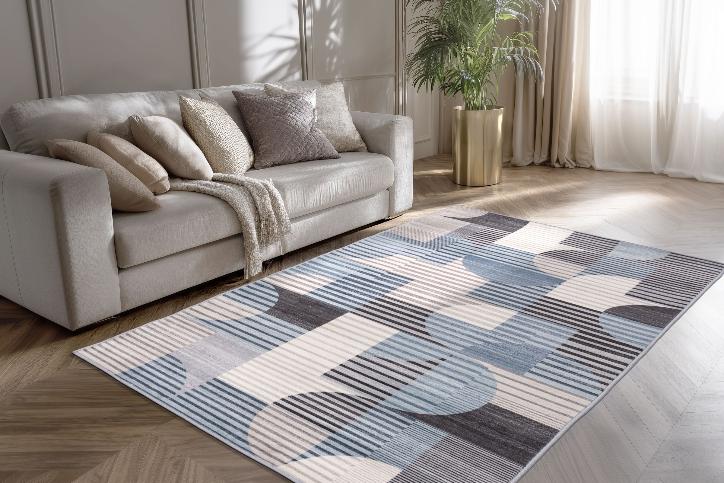 Kayoom Tapis »Bluster 425« Rectangulaire 7 mm Höhe poils courts, salon