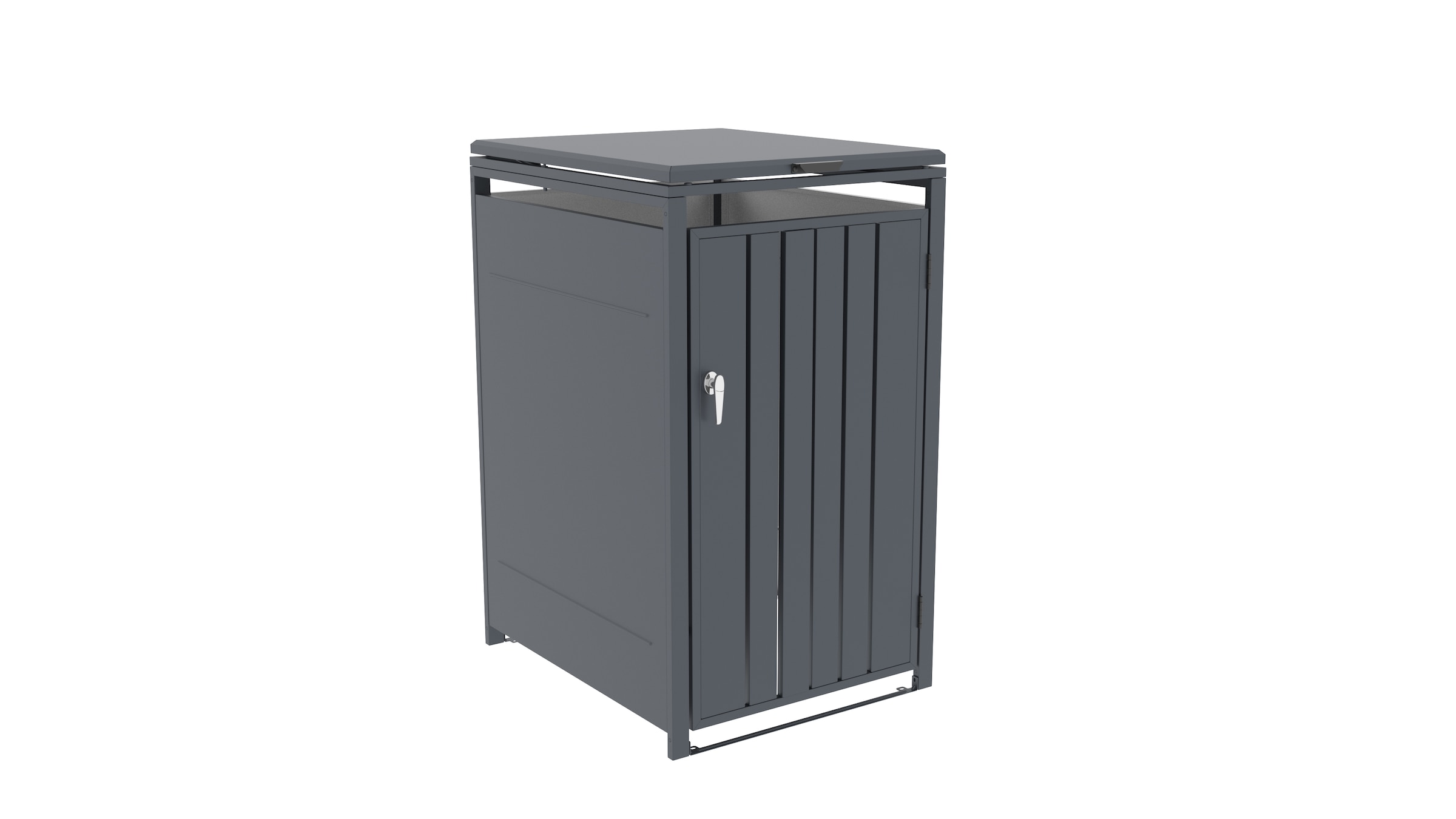 KONIFERA Mülltonnenbox »Bilbao Premium, Metall pulverbeschichtet 120-240L« Deckel mit Gasdruckfeder, abschliessbar, 120-240L BxTxH: 68x80x117 cm