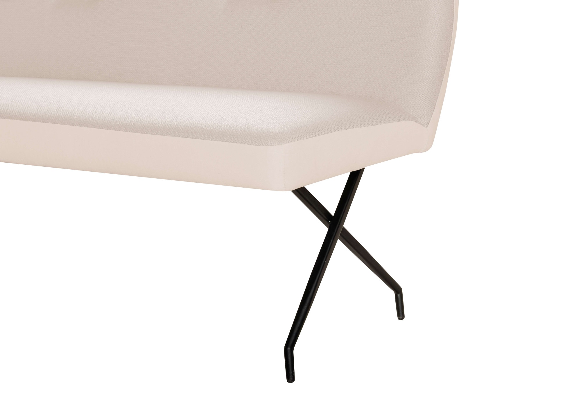 GOODproduct Eckbank »Bruna Esszimmerbank, Bank, Küchenbank, Polsterbank« Mattschwarzes Metallgestell, 2-Stoff-Design, Wellenfederung im Sitz