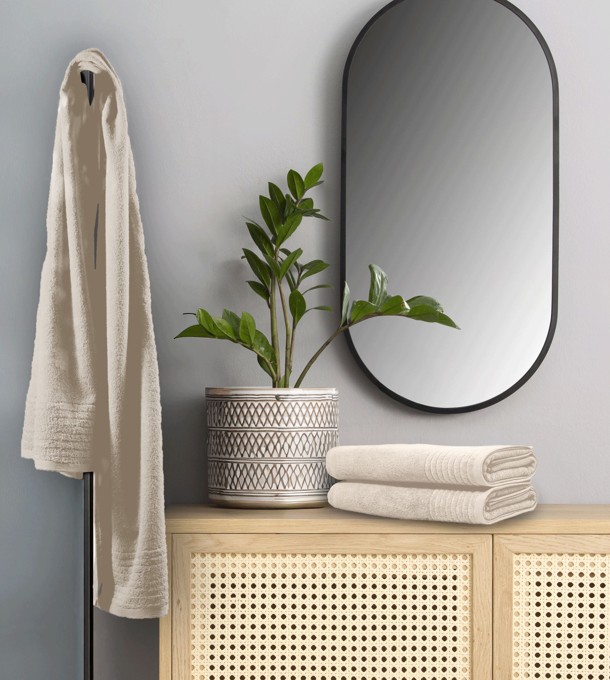GOODproduct Serviette de sauna »Sanremo Premium, Premium Handtücher, 600 gr/m², 80x200cm« bordure, uni, duveteux, doux, qualité épaisse, garantie 5 ans