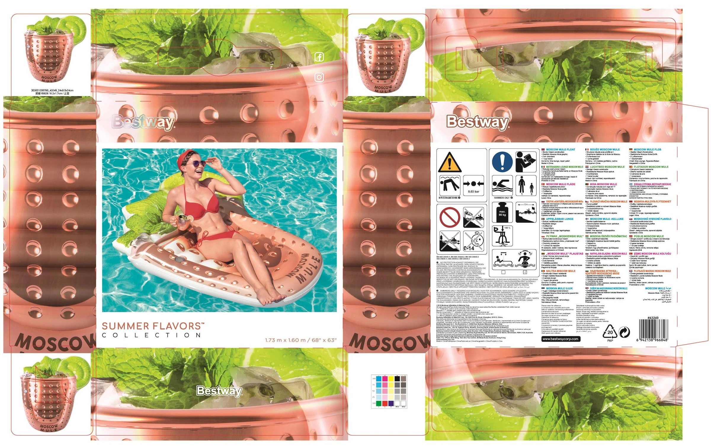 Bestway Luftmatratze »Moscow Mule 173 x 160 cm«