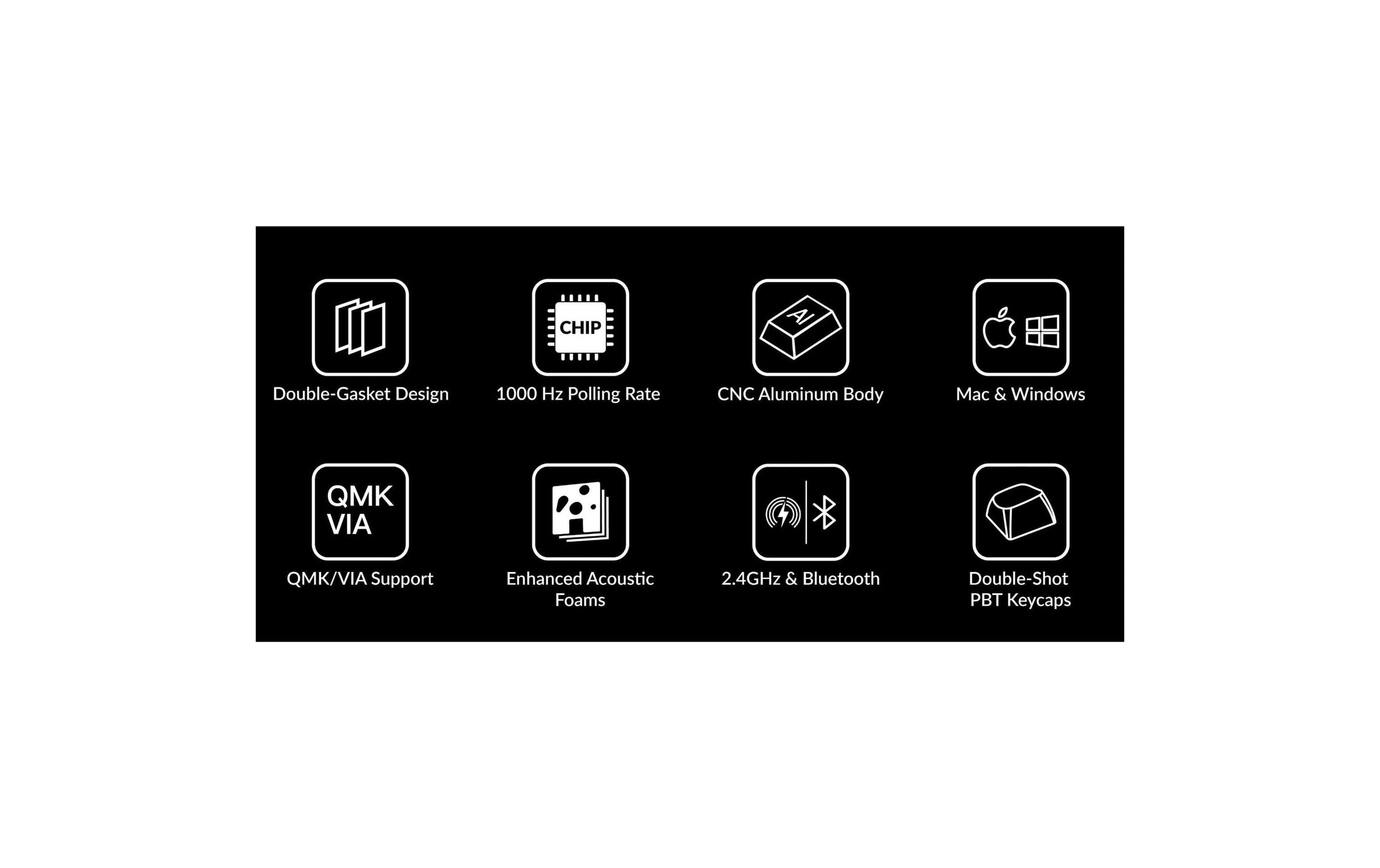   Clavier de jeu »Keychron Q5 Max Black QMK Red Switch« ()