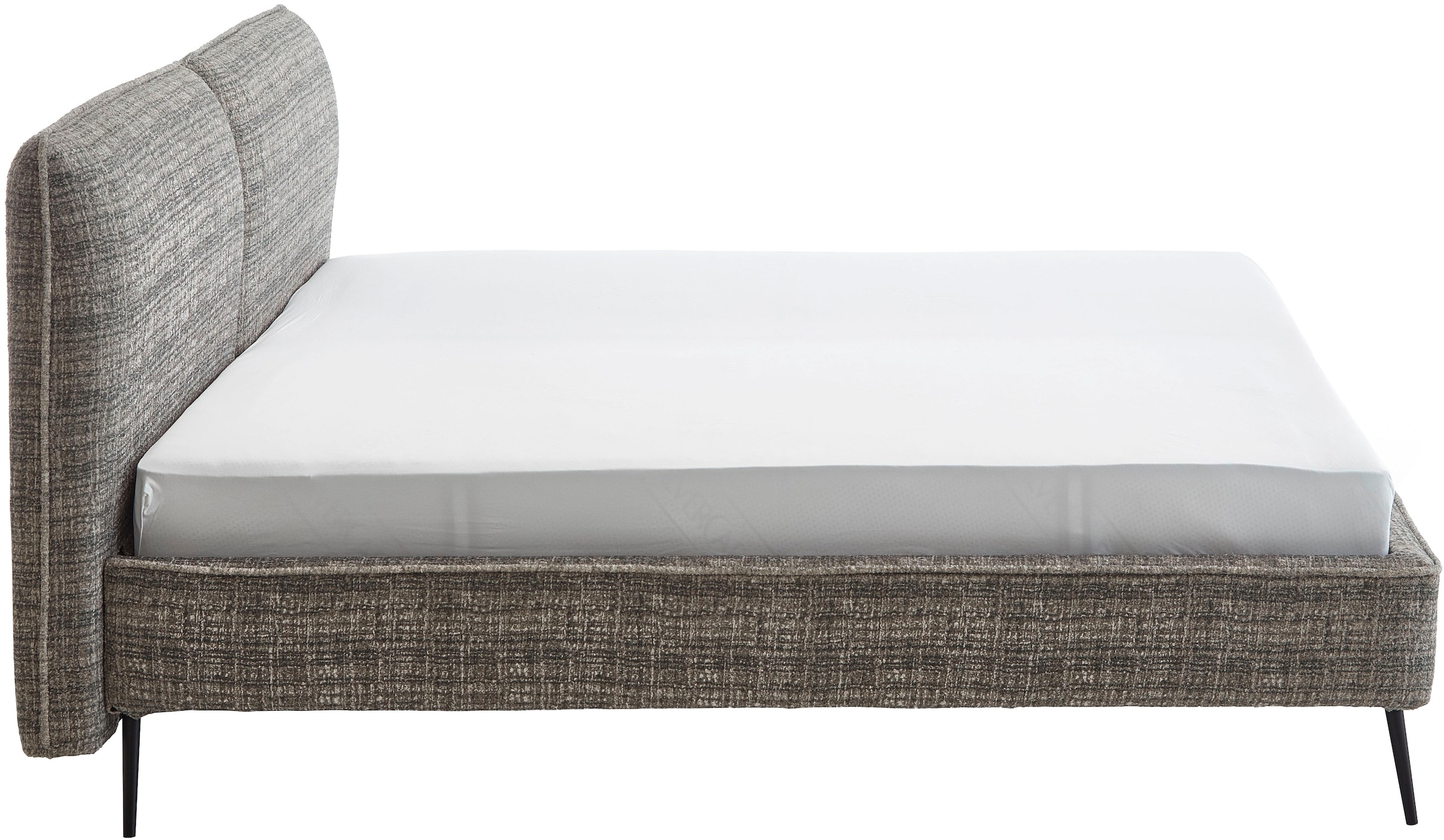 meise.möbel Polsterbett »Infinity erhältlich in verschiedenen Farben und Breiten« mit schwarzen Metallfüssen