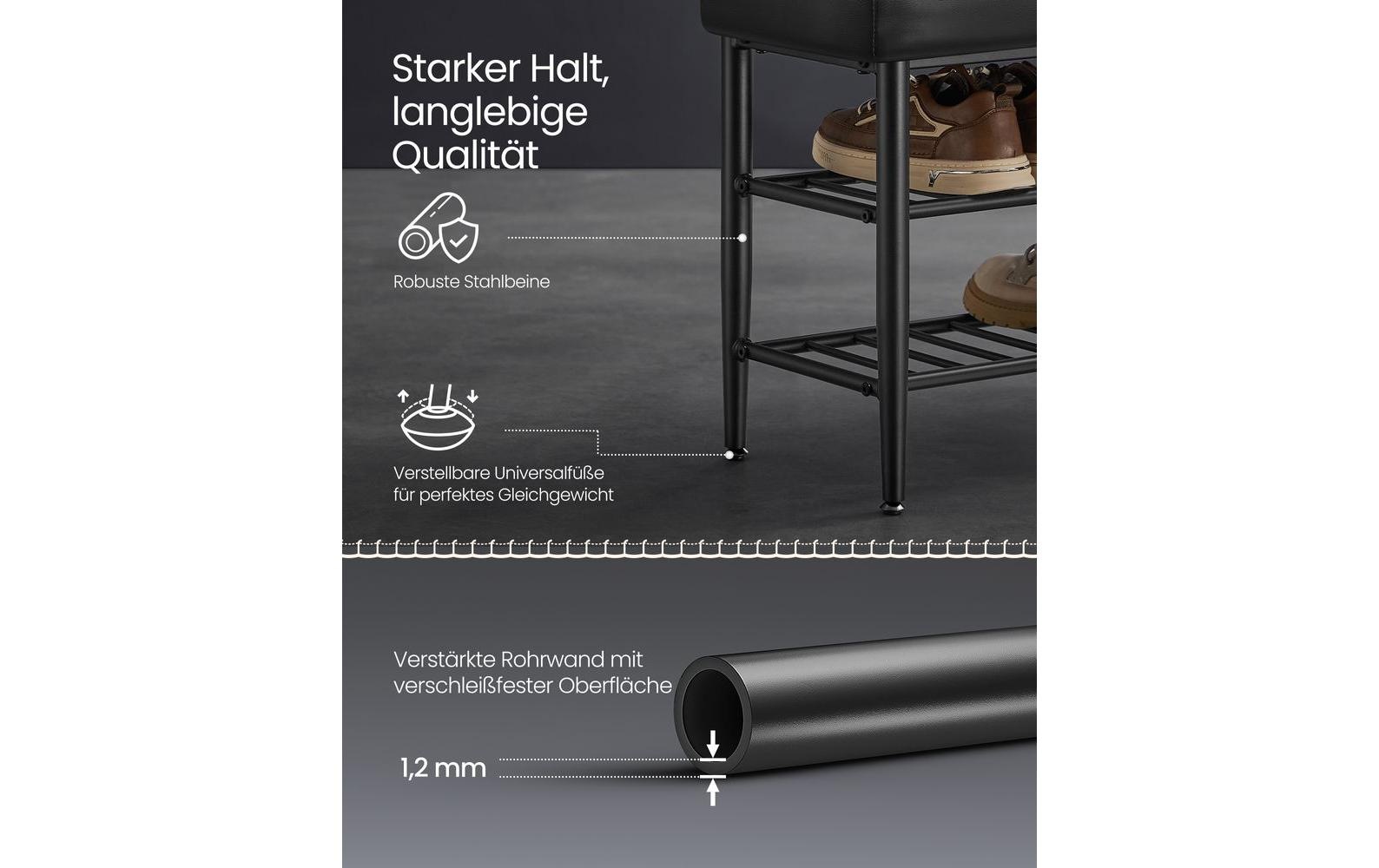 VASAGLE Schuhstapler »Ekho 80 x 50 cm Schwarz«