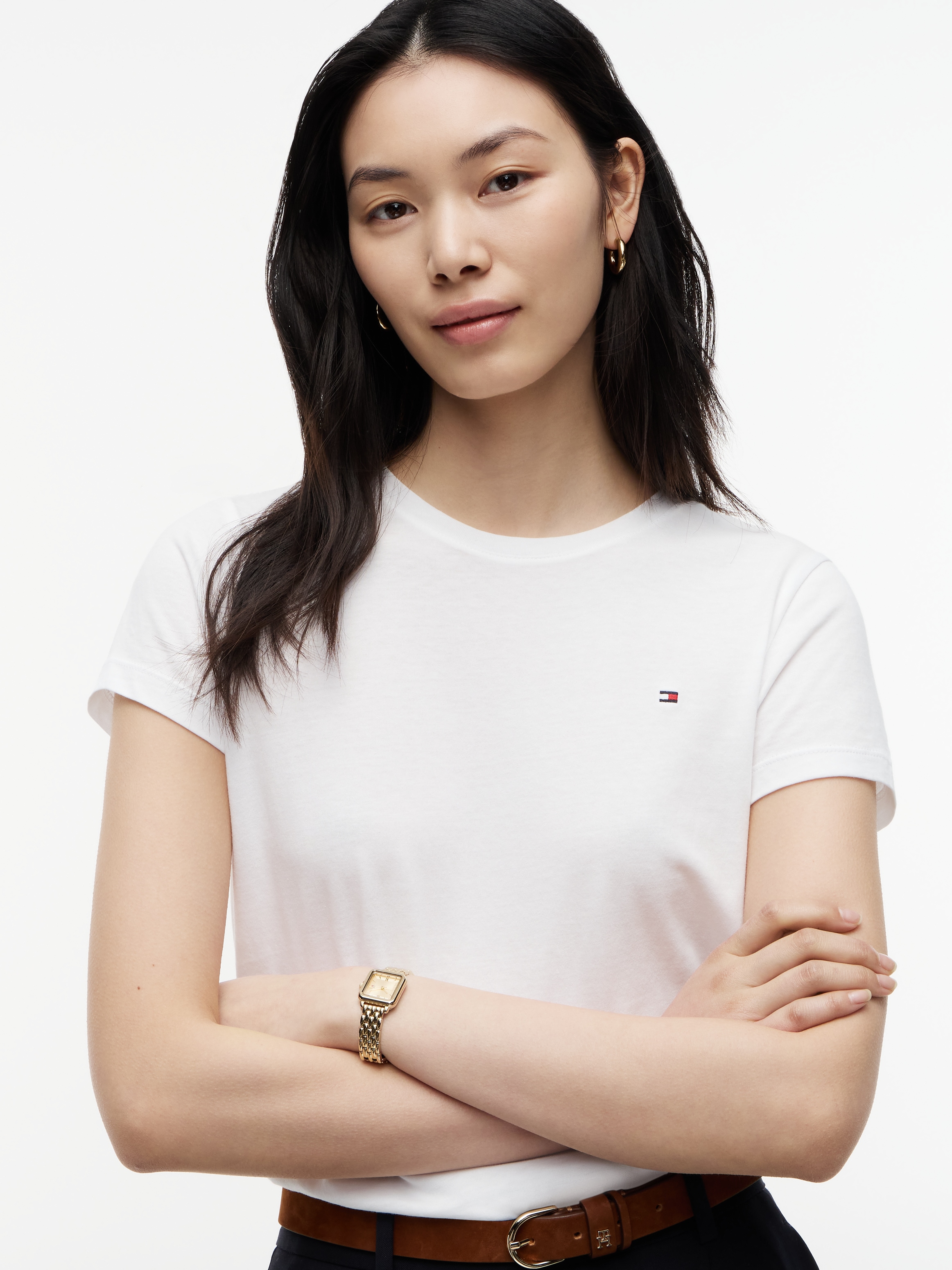 Tommy Hilfiger T-shirt »HERITAGE CREW NECK TEE« avec logo Tommy Hilfiger sur la poitrine